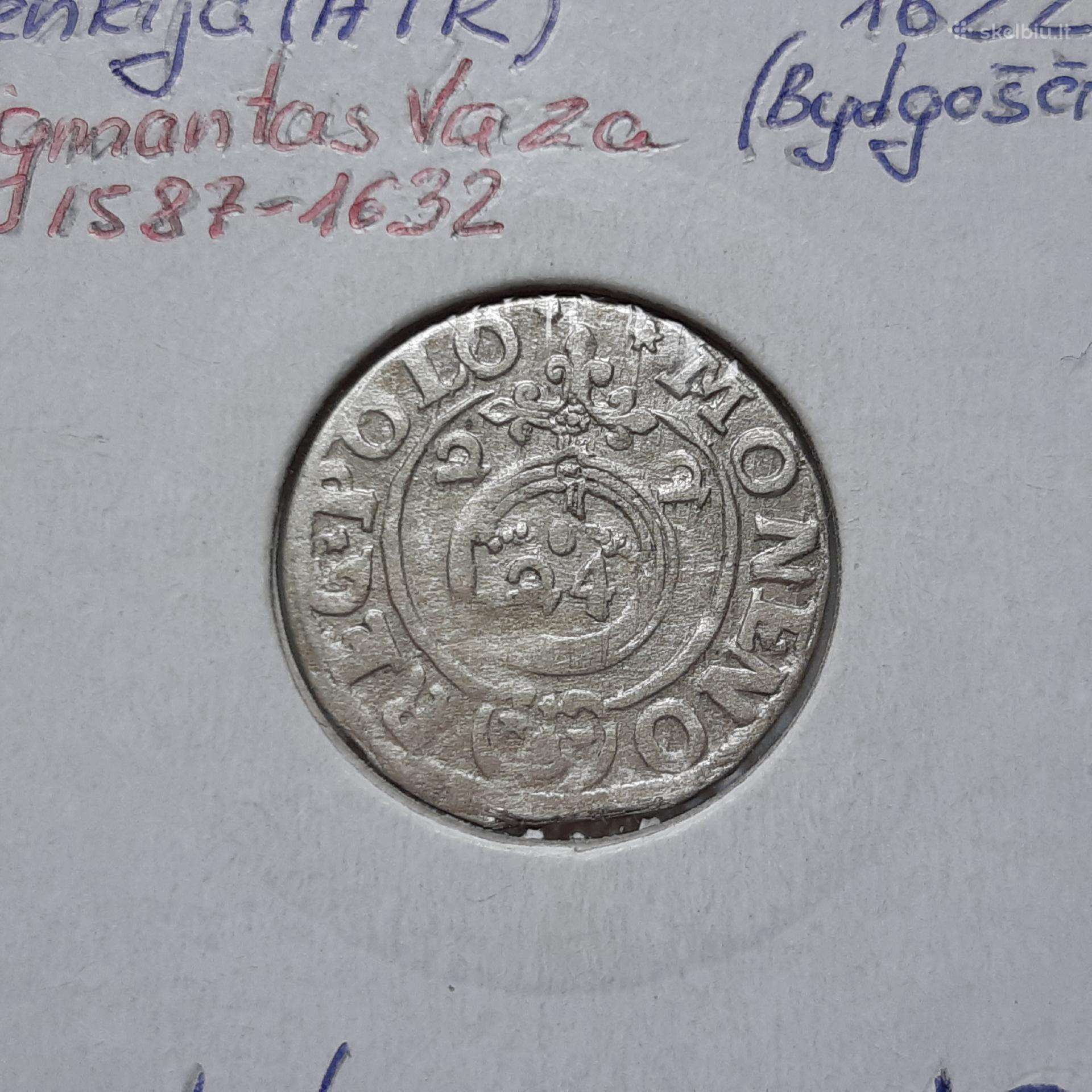 Lenkija pusantrokas sidabras 1622
