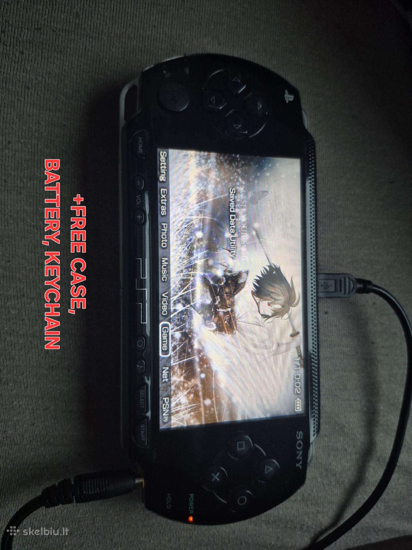 PSP 1000 naudotas modifikuotas 64gb