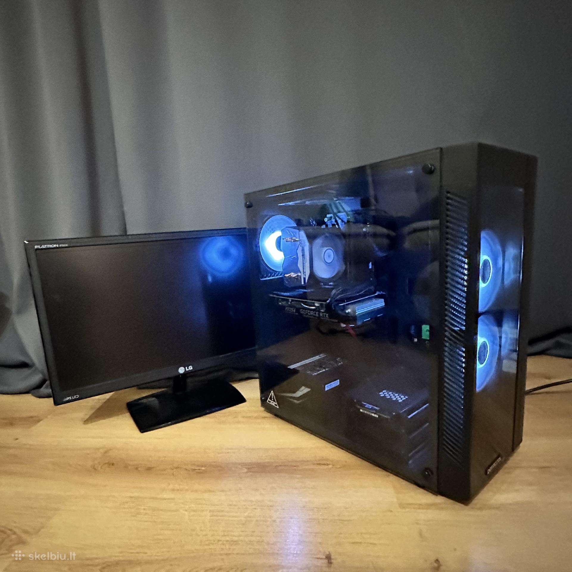 Žaidimų kompiteris Rtx + Monitorius