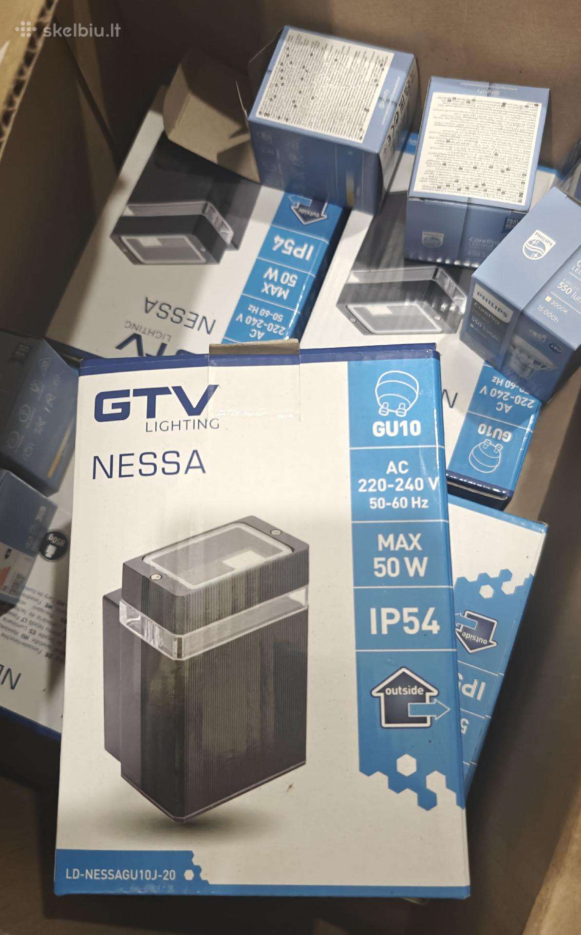 Sieninis lauko šviestuvas Gtv Nessa, 50w, Gu10
