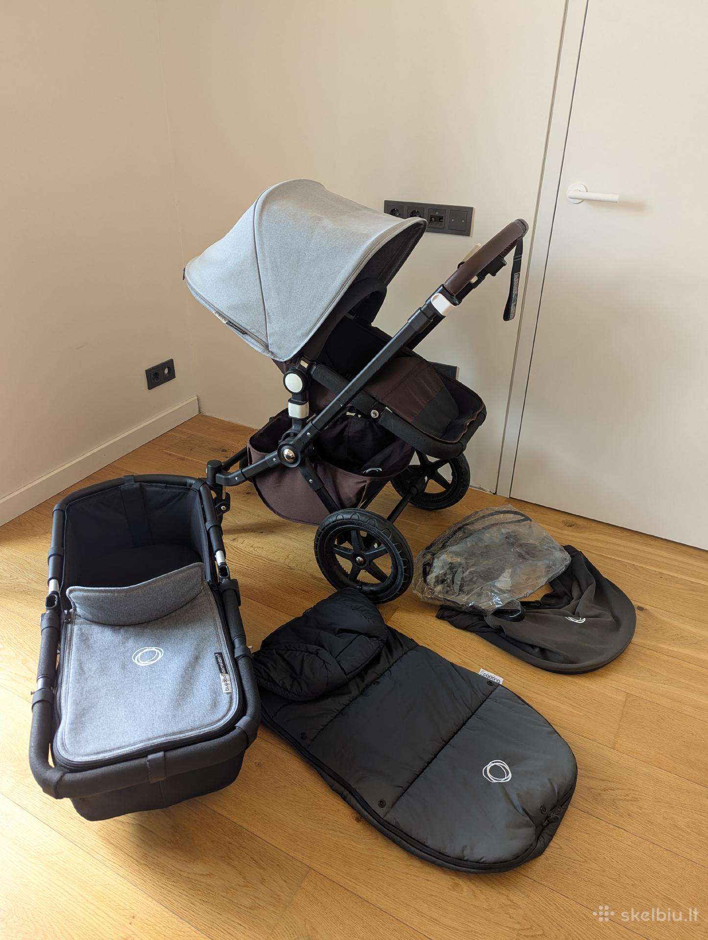 Bugaboo Cameleon3 Black vežimėlis + priedai
