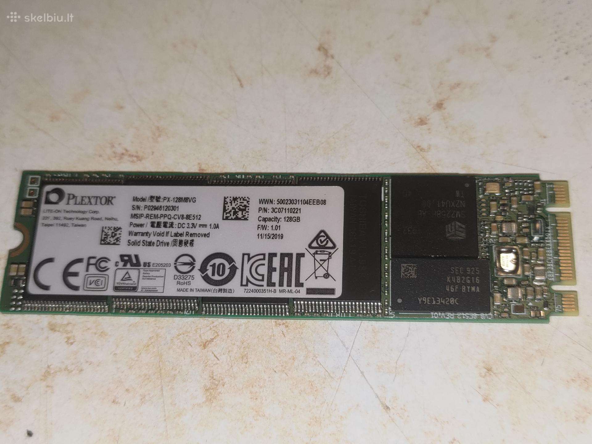 Parduodu Plextor M.2 sata SSD 128gb