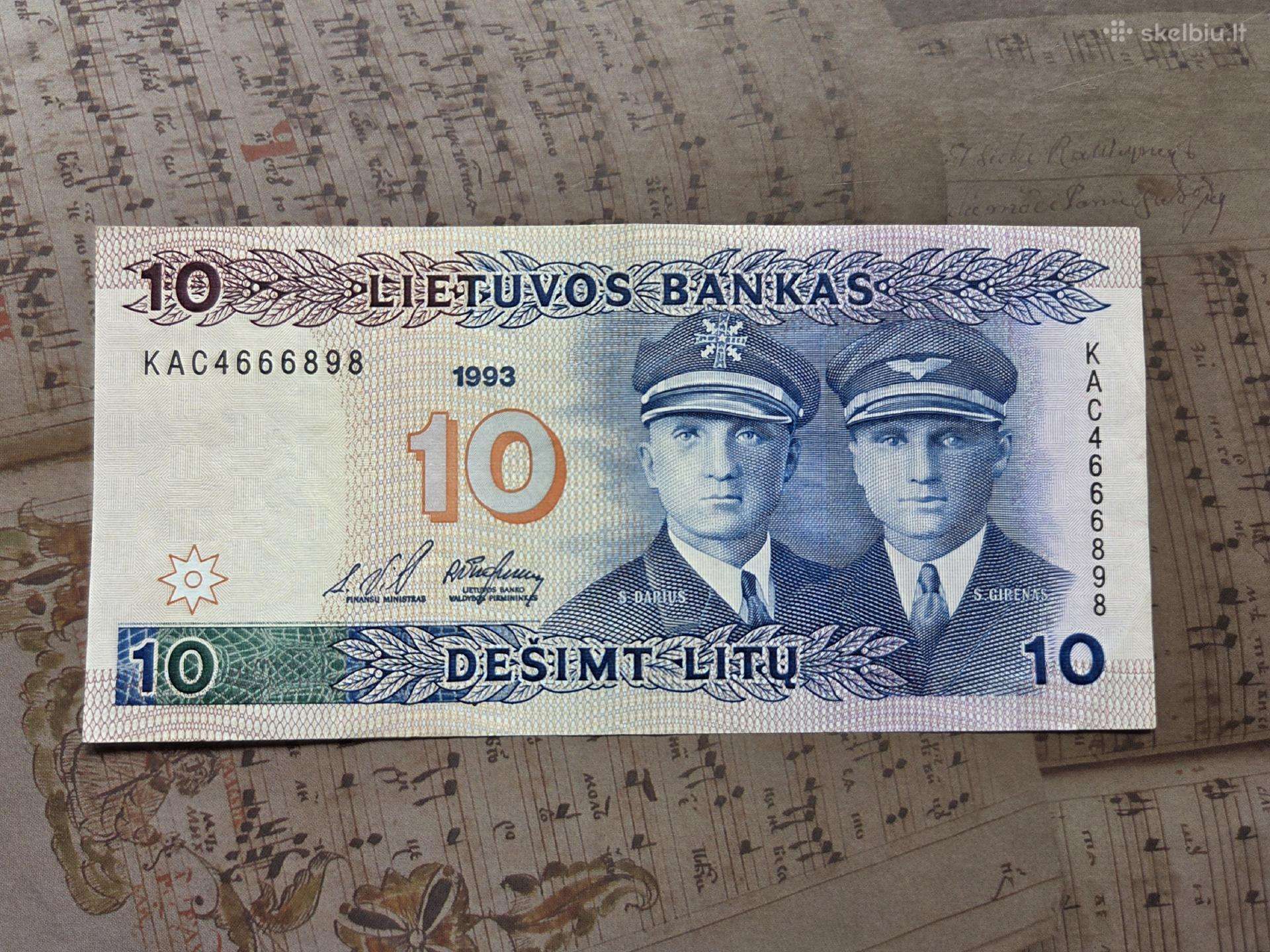 10 litų 1993 Lietuva - xf