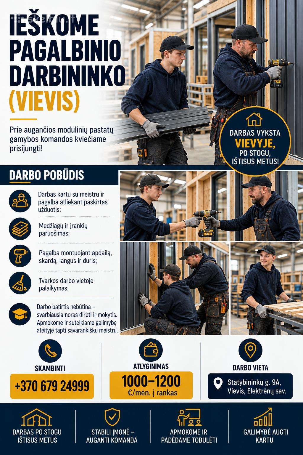 Ieškome Pagalbinio Darbininko (Vievis)