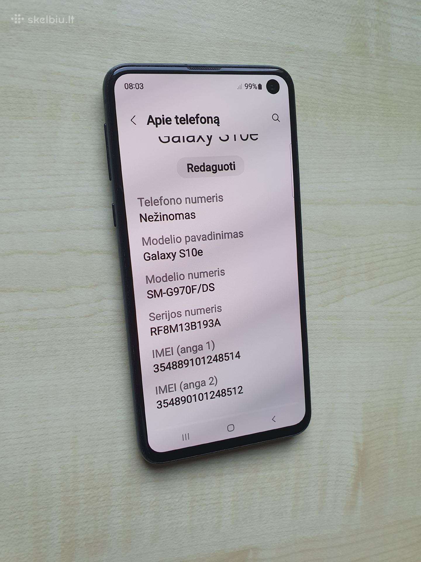 Samsung s10e 128/6,labai geros būklės