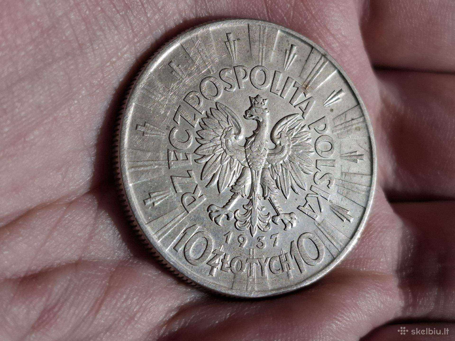 Lenkija 10 zlotų 1937 sidabras
