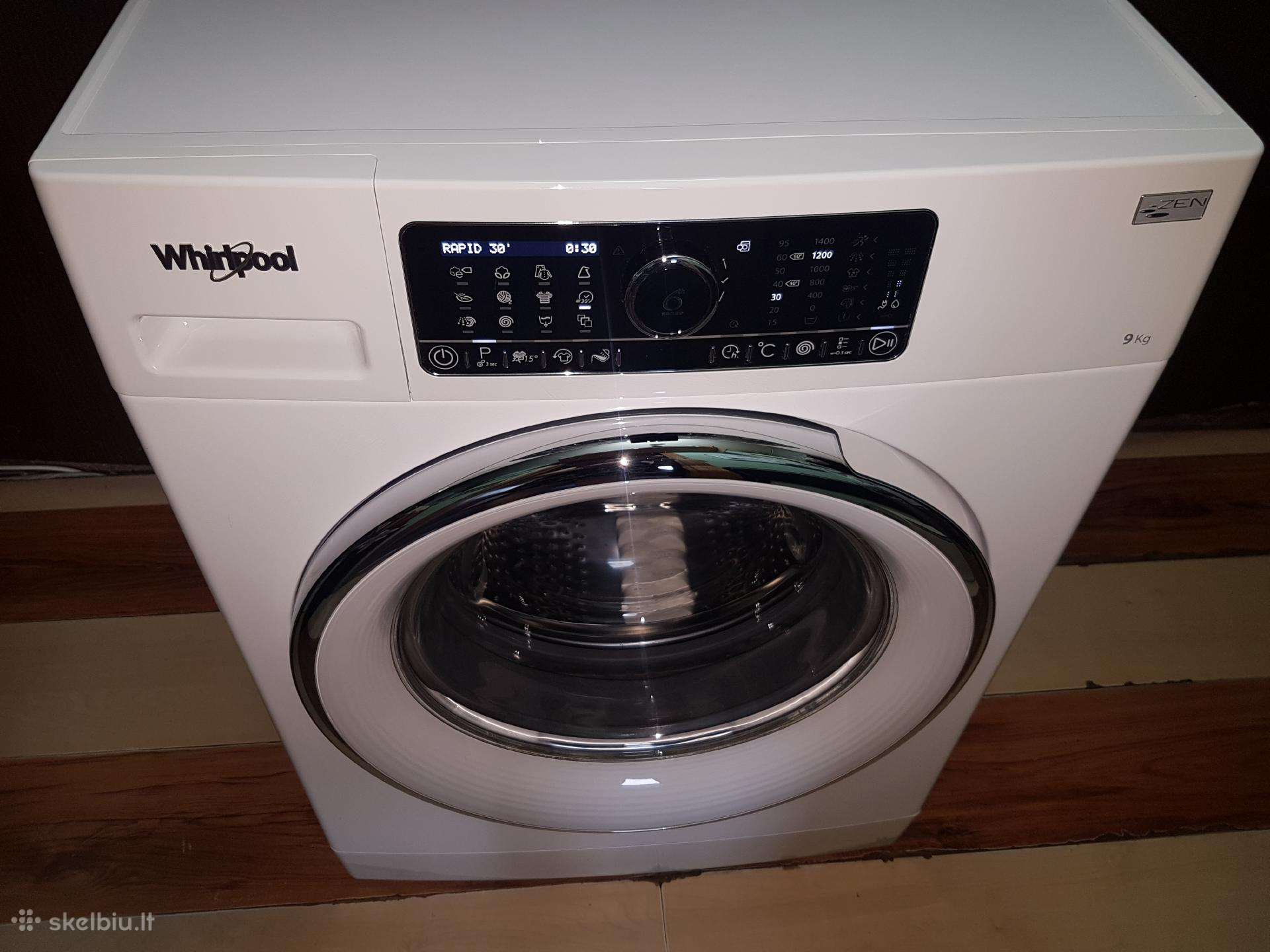 Whirlpool 9 kg skalbimo mašina, 1400 Rpm