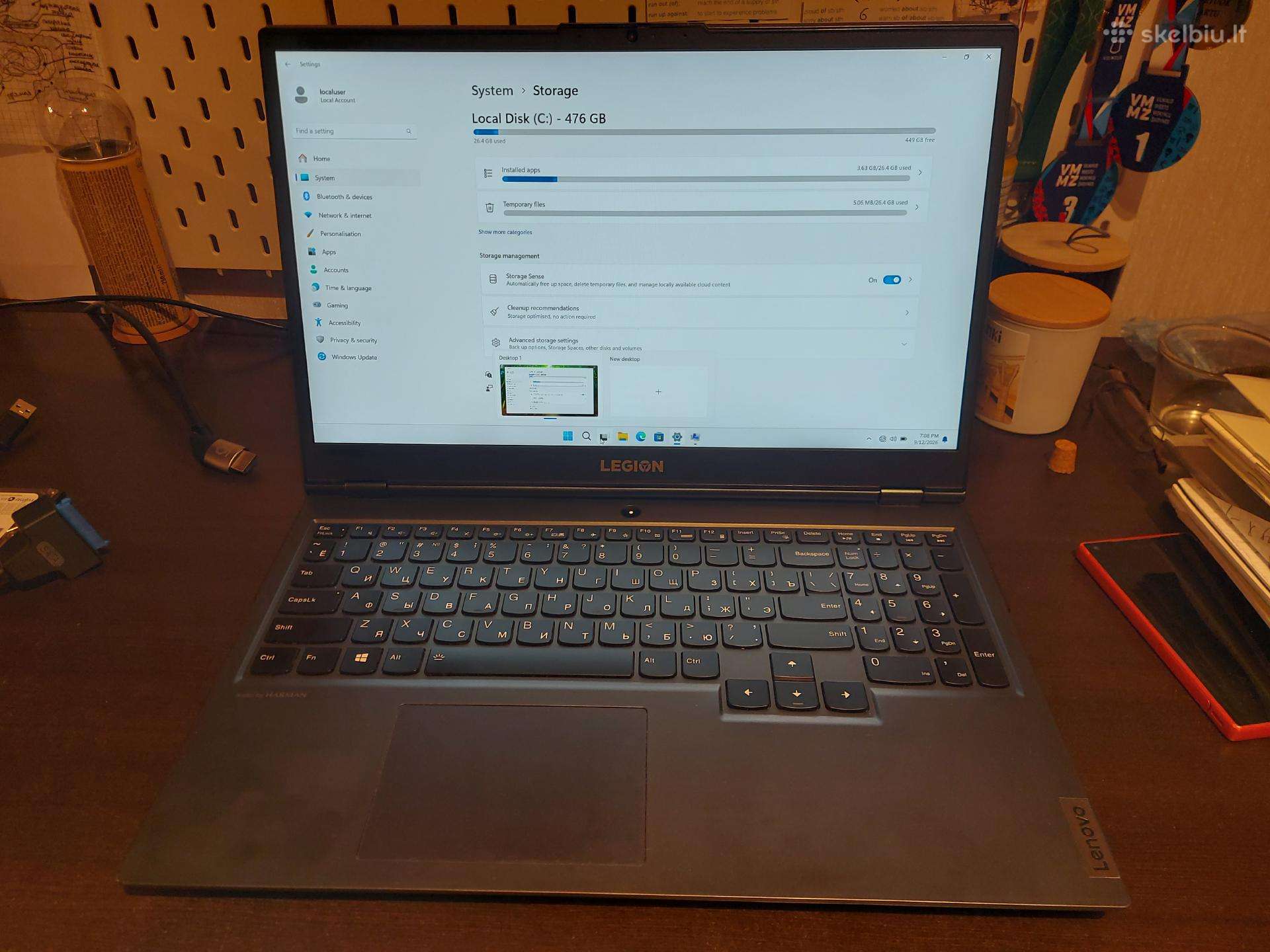 Lenovo Legion 5 15arh05 (tik integruota Gpu)