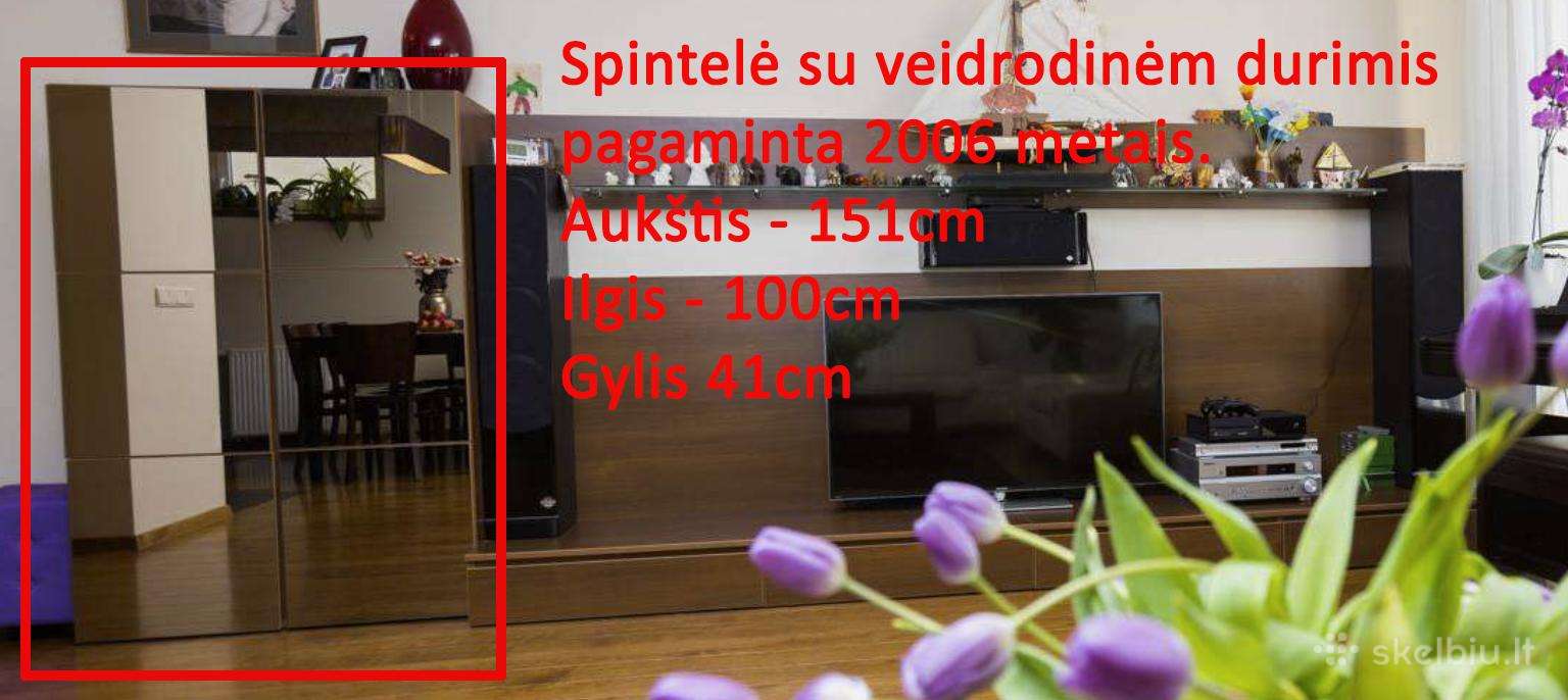 Spintelė su veidrodinėmisdurimis
