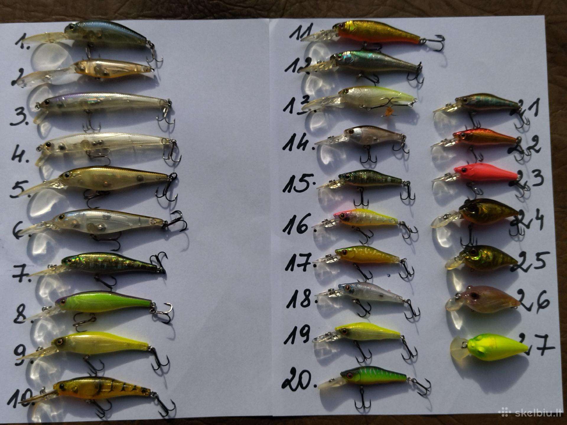 Evergreen, megabass, lucky craft ir kt. vobleriai