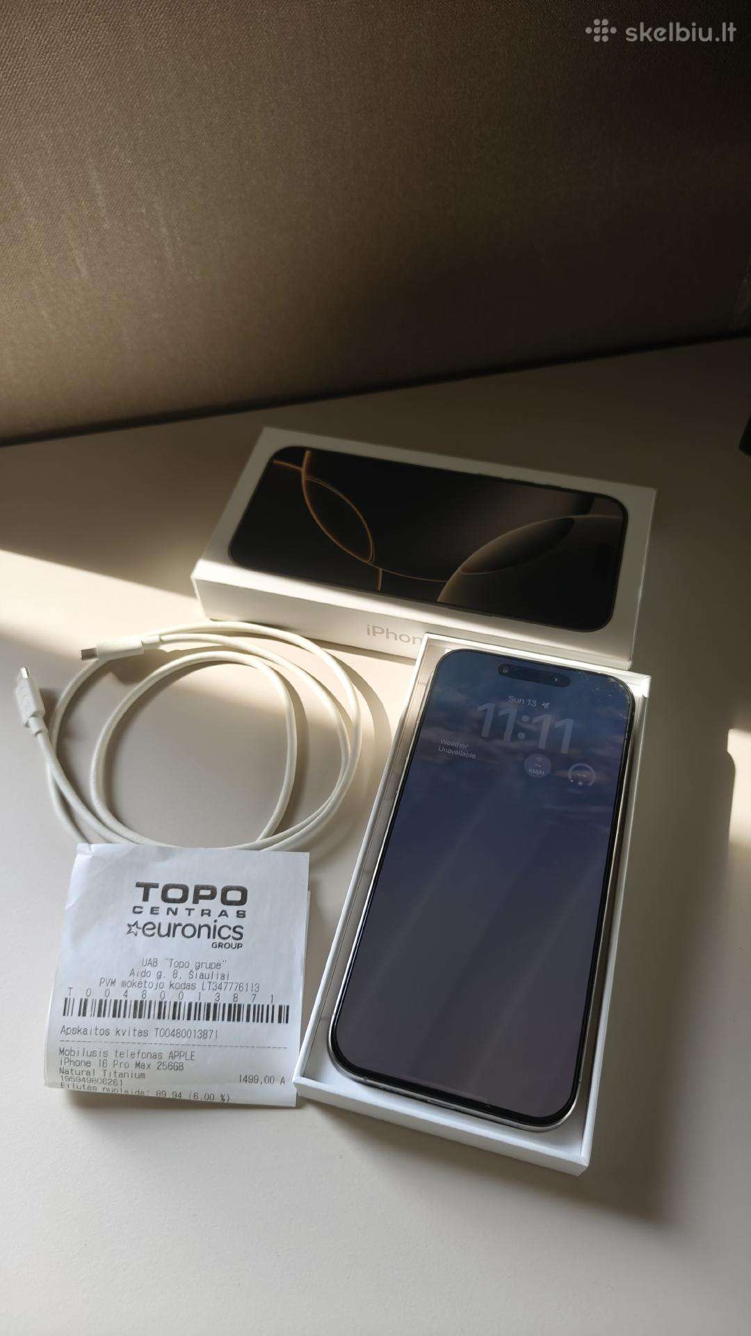 Apple iPhone 16 Pro Max 256 GB – Natural Titanium