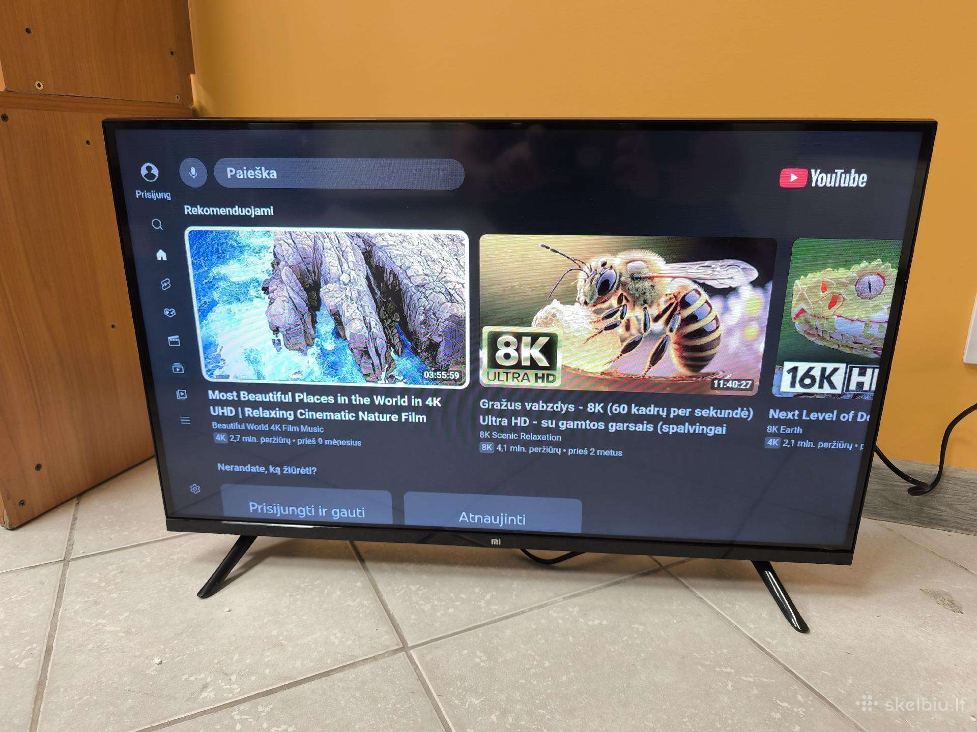 32" Xiaomi Smart TV 4k Youtube Netflix! Garantija!