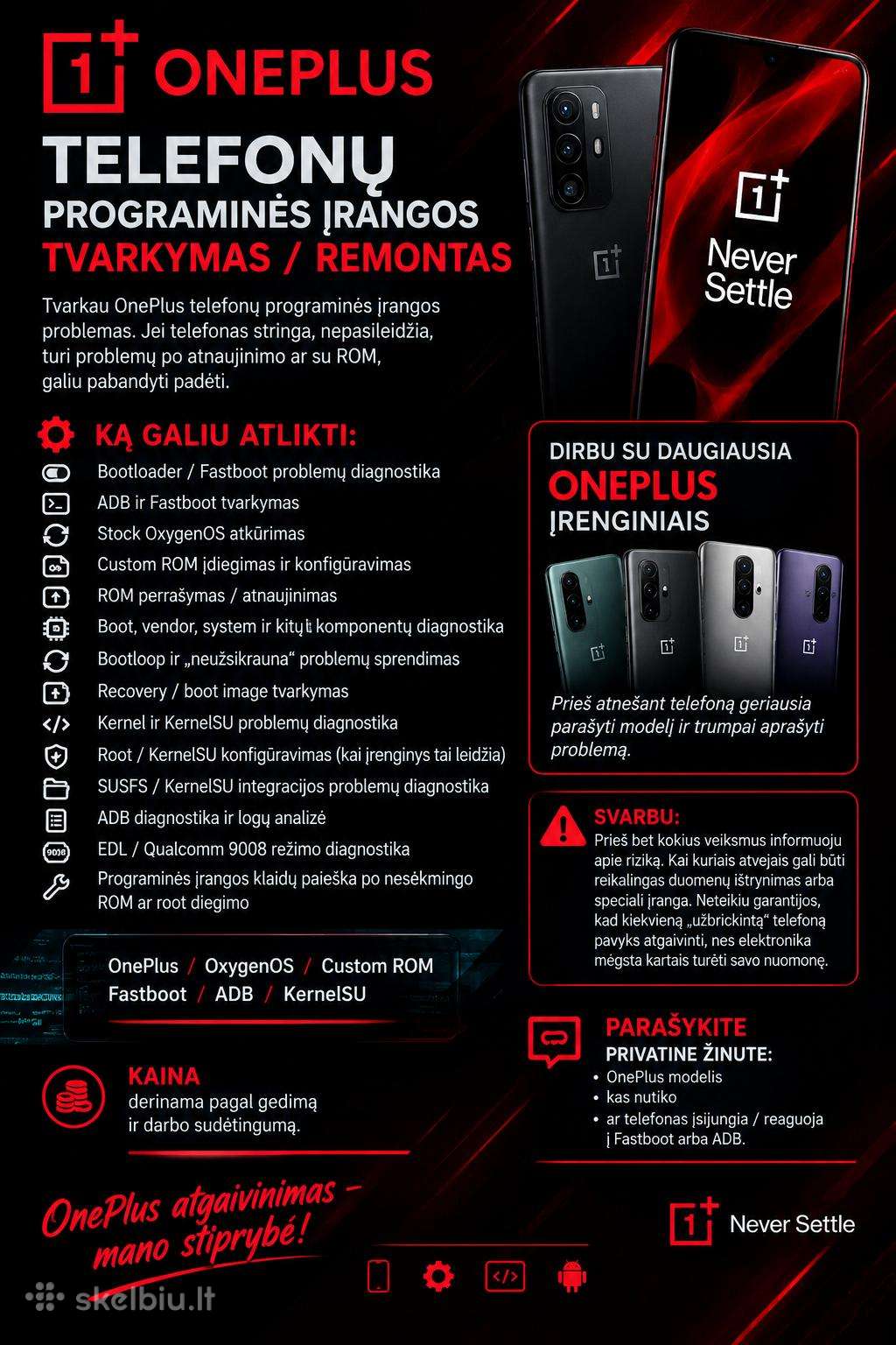 Oneplus Telefonų Programinės Įrangos Tvarkymas