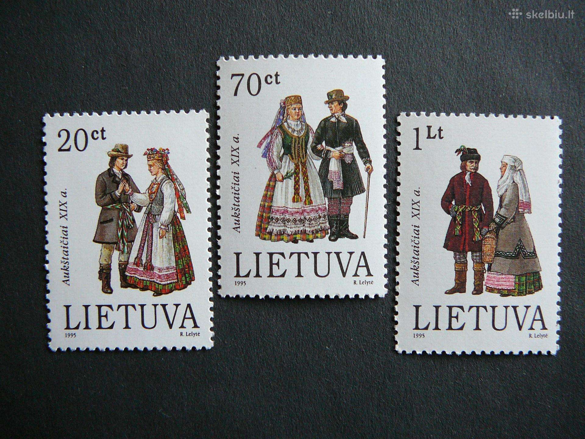 Lietuva 1995 Tautiniai drabuziai svarus lit581s