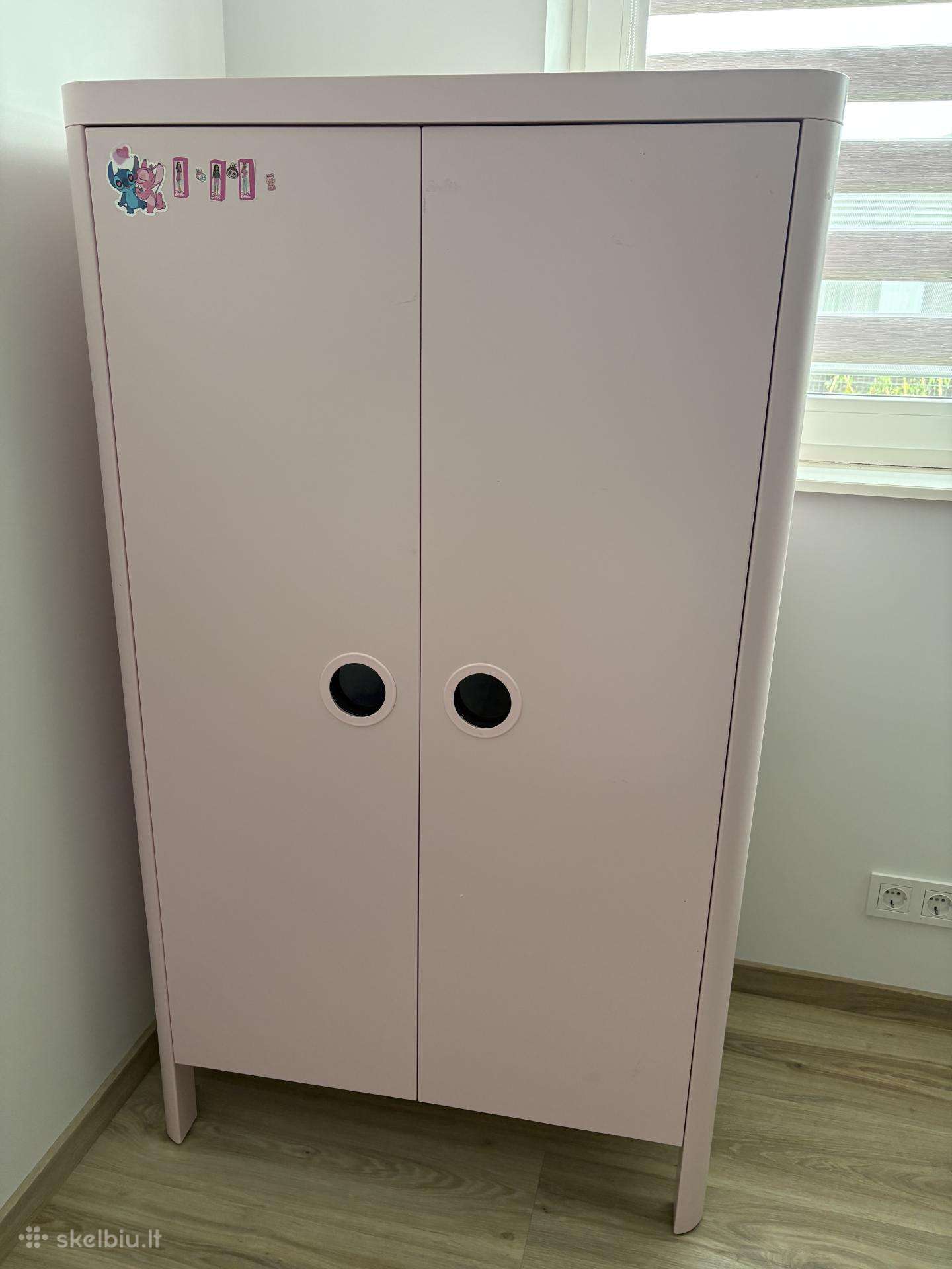 Ikea vaikiška rožinė spinta ir komoda