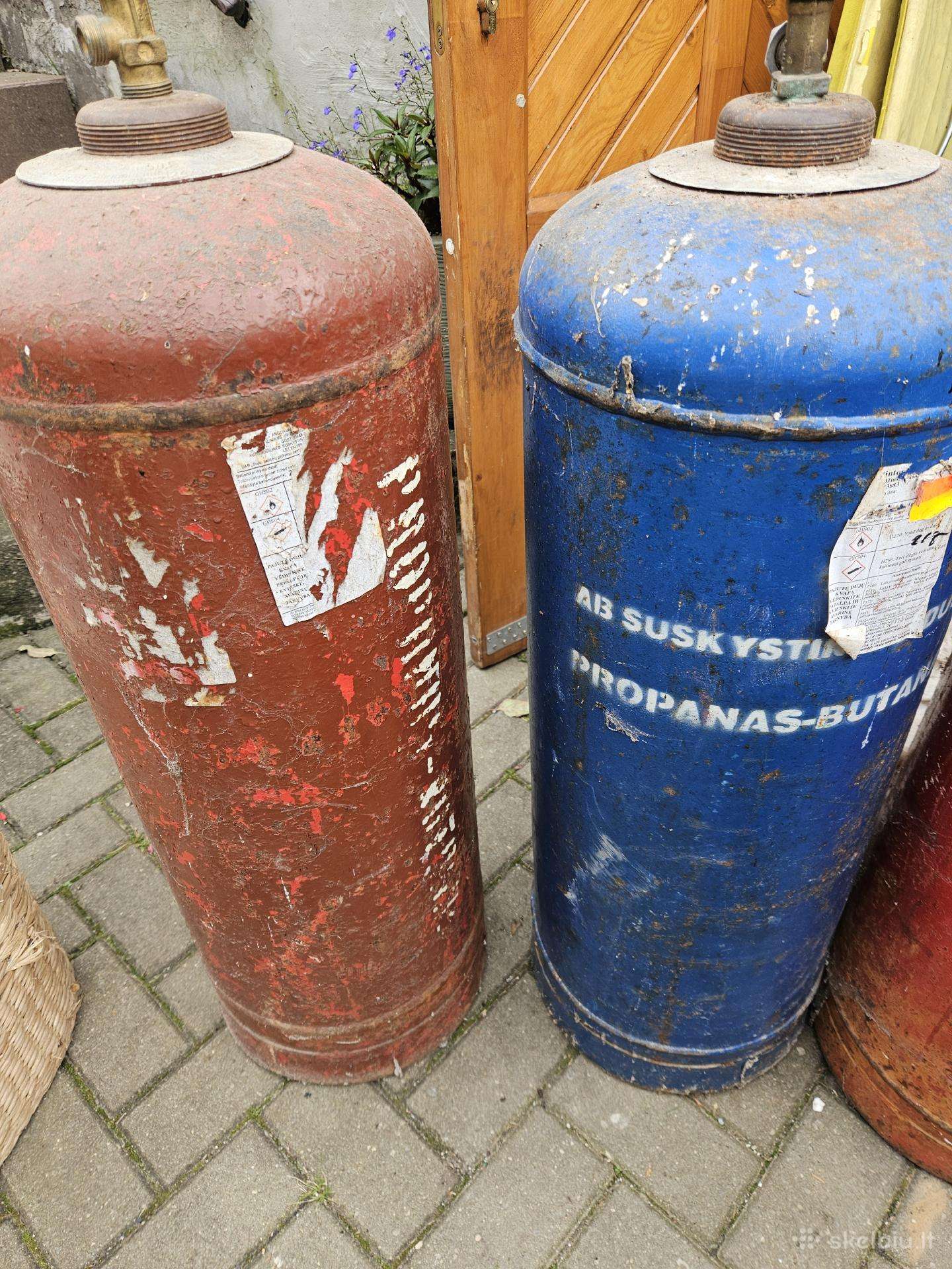 Dujų balionai propanas-butanas (50 l) – naudoti,