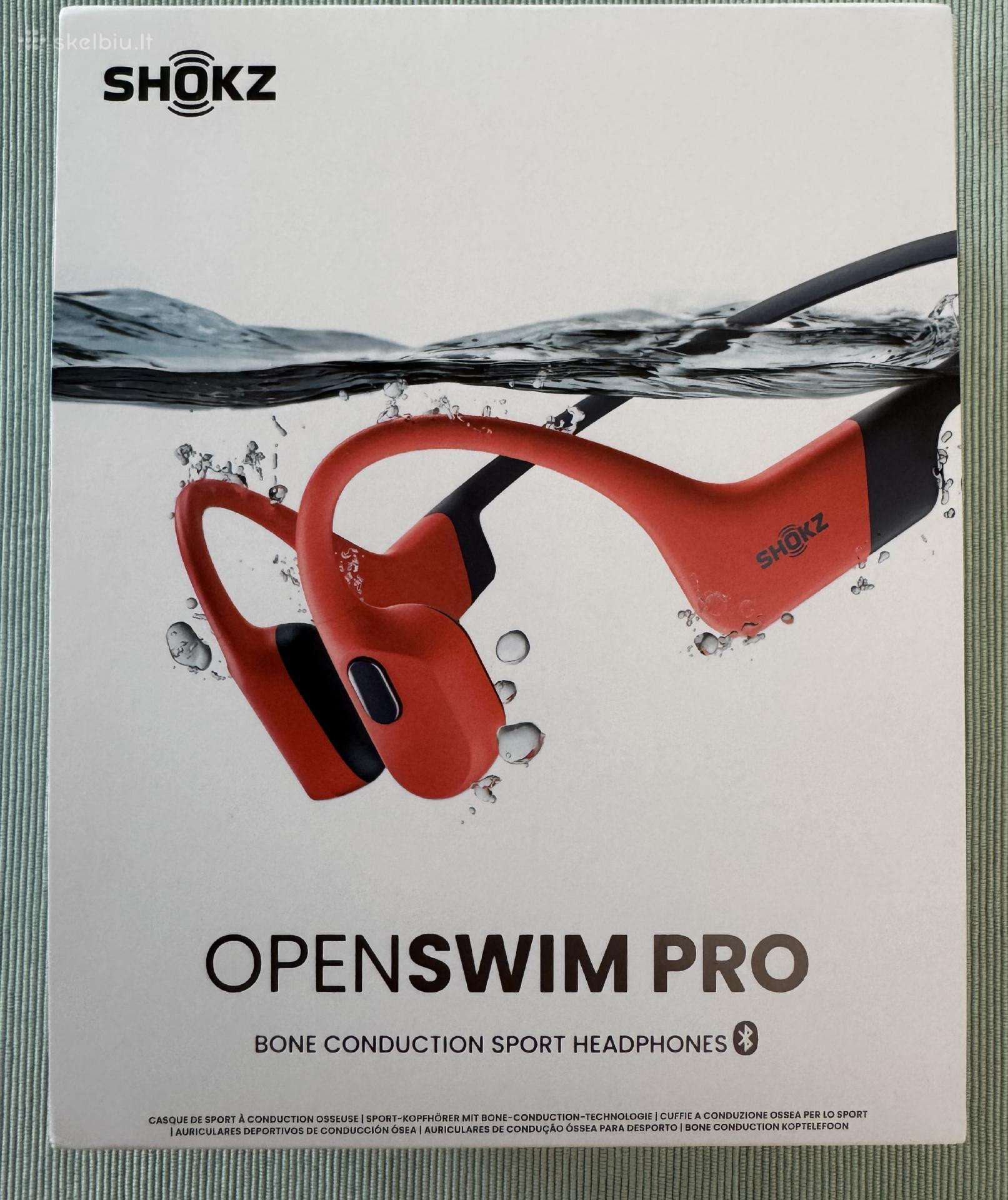 Shokz Openswim Pro kaulų laidumo ausinės plaukimui