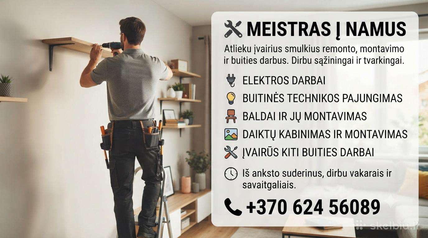 Meistras į namus Kaune ir Kauno r.