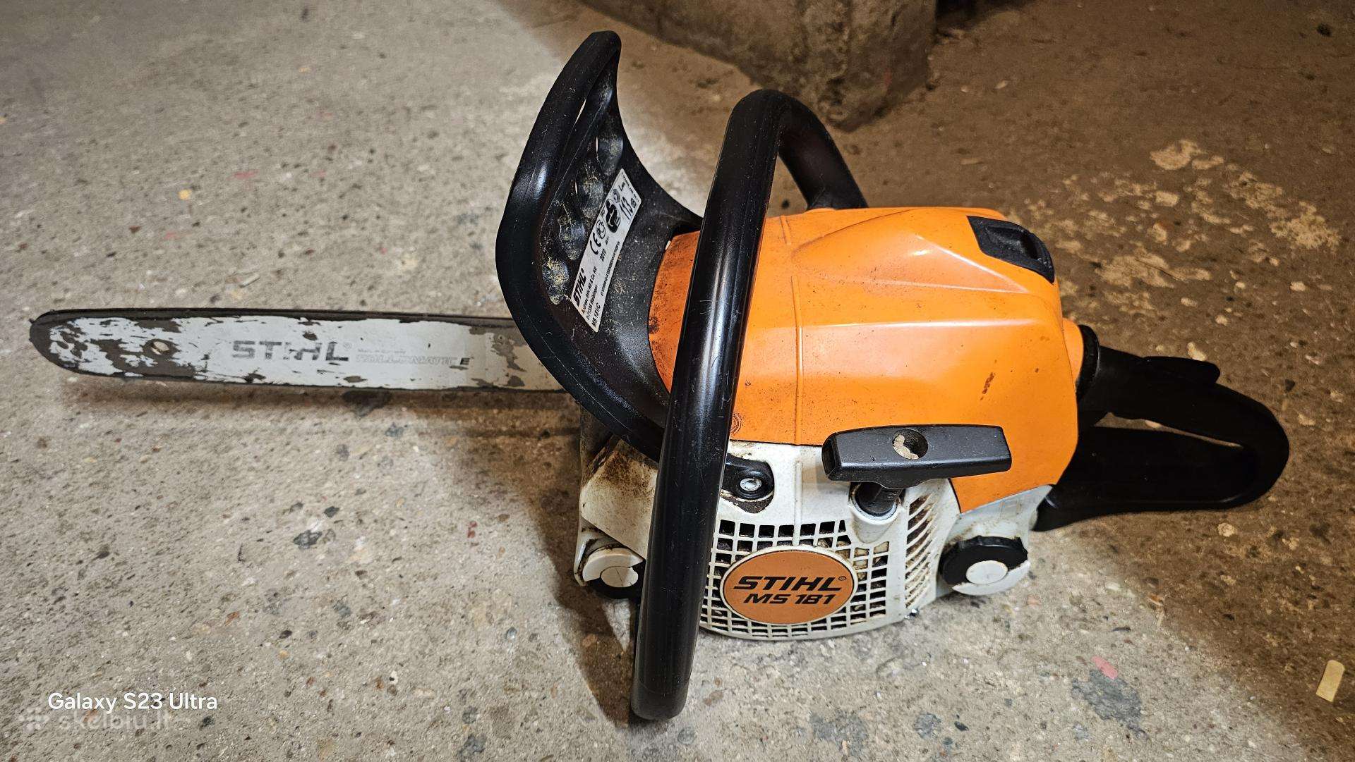 Benzinine pjukla Stihl Ms181/c. Detalems.
