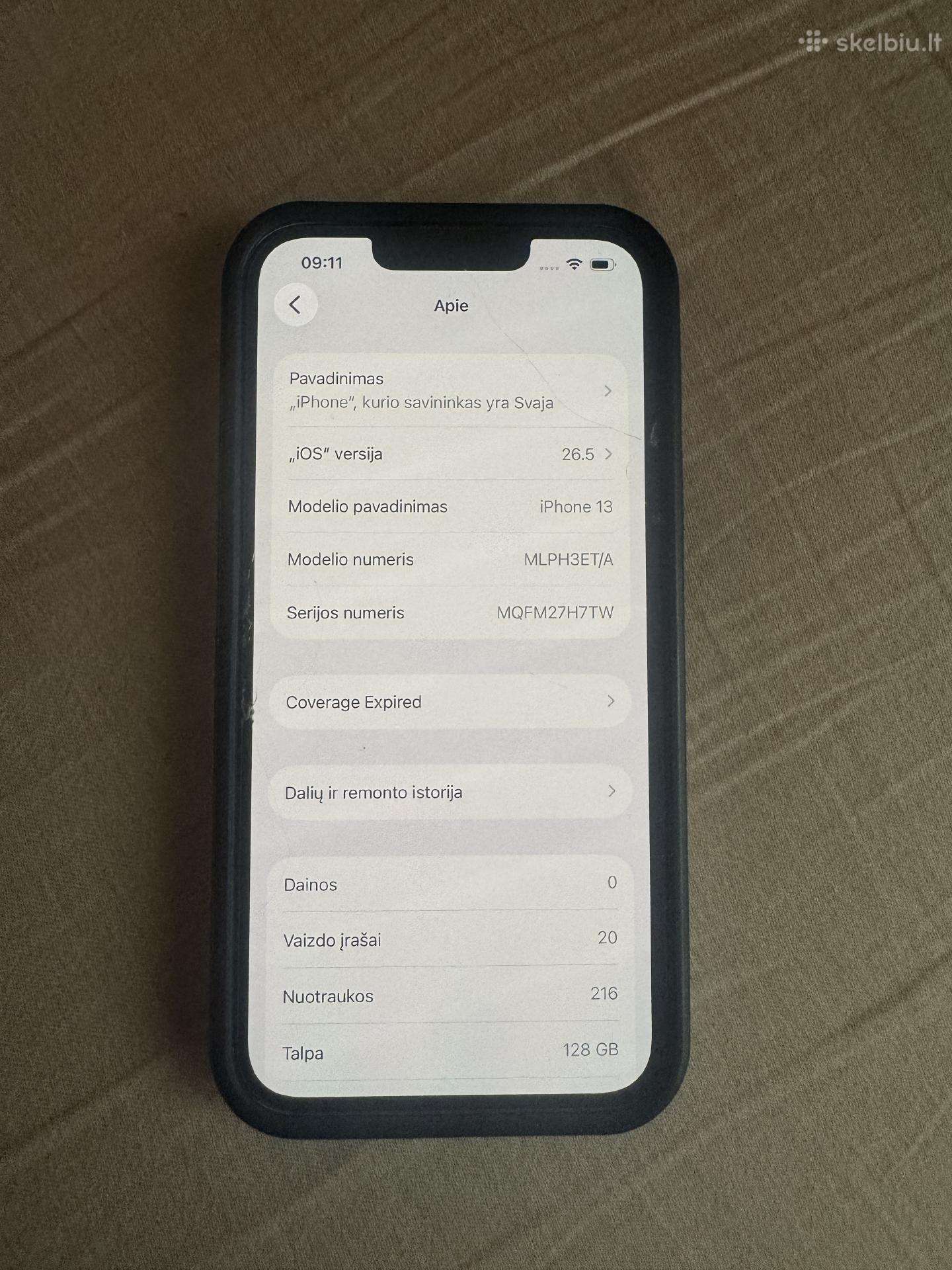 iPhone 13 128gb telefonas