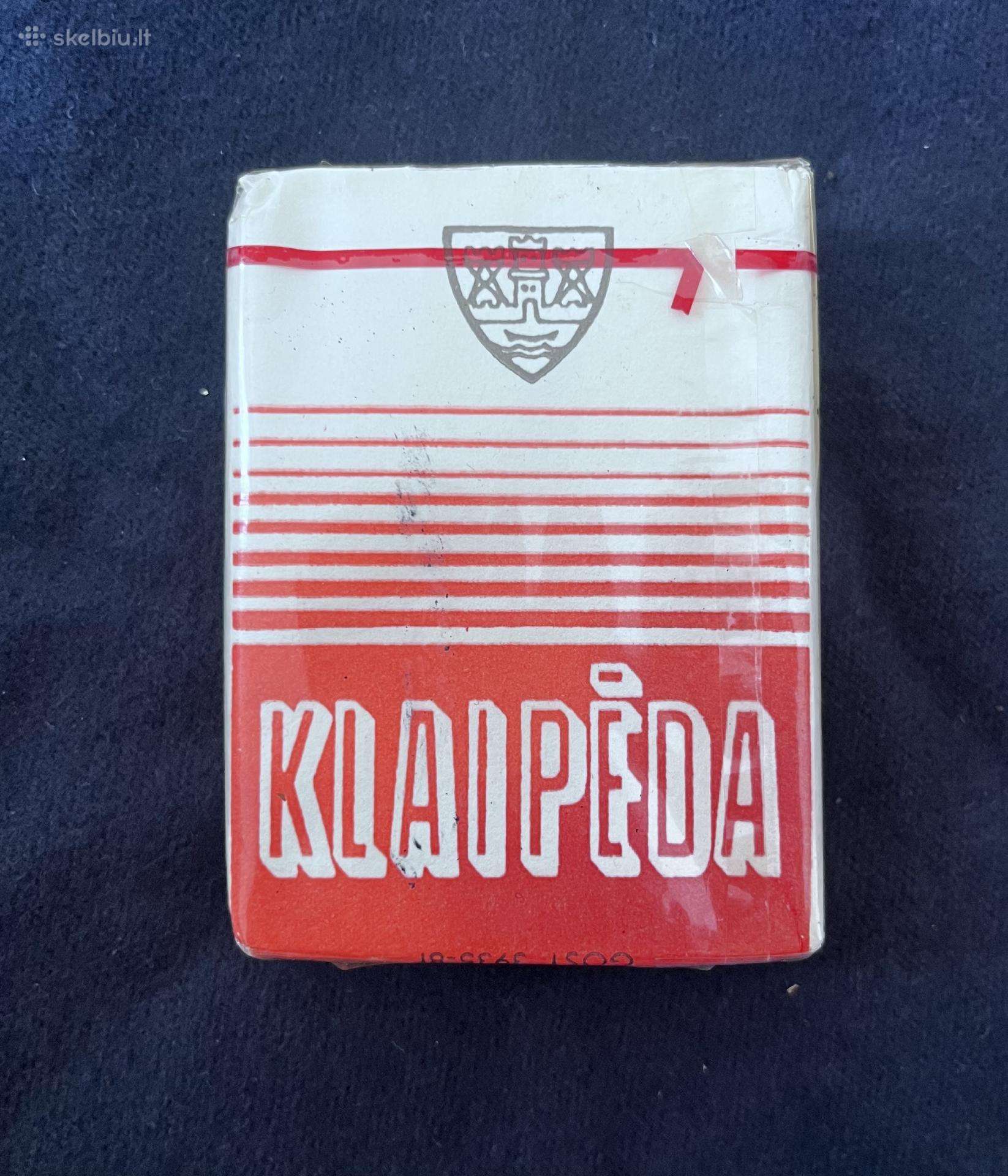 Klaipeda senovinis cigareciu pakelis neatidarytas