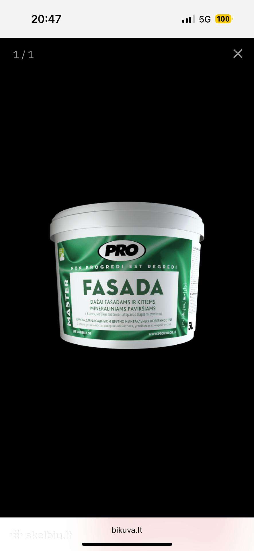 Parduodu dažus fasadui