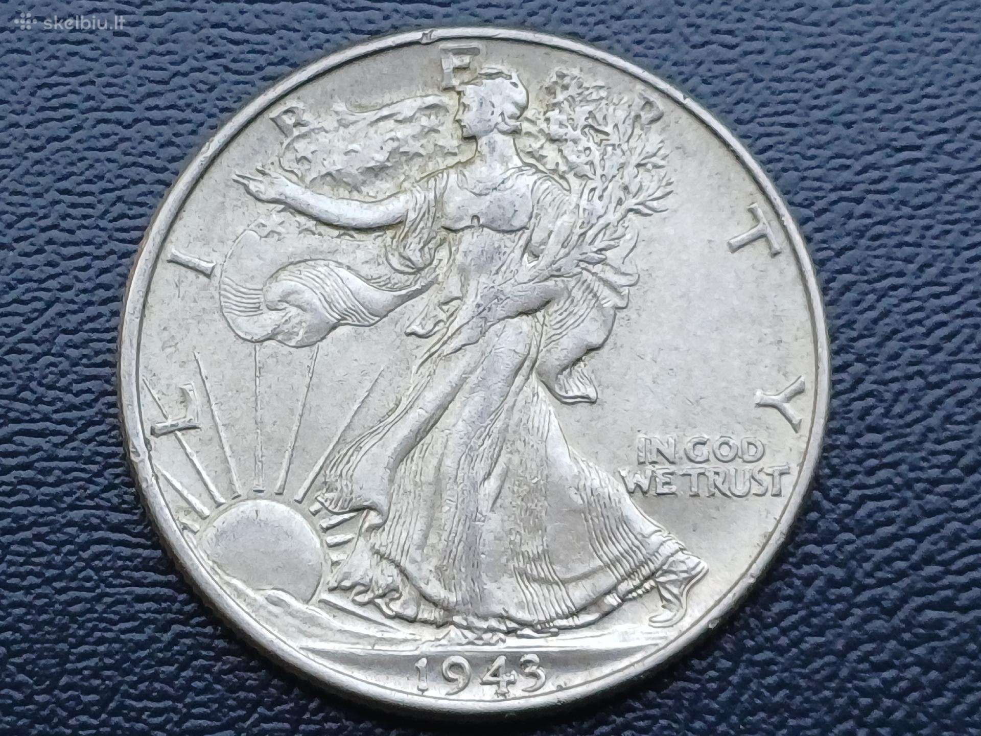 Puse dolerio 1943m. JAV sidabras