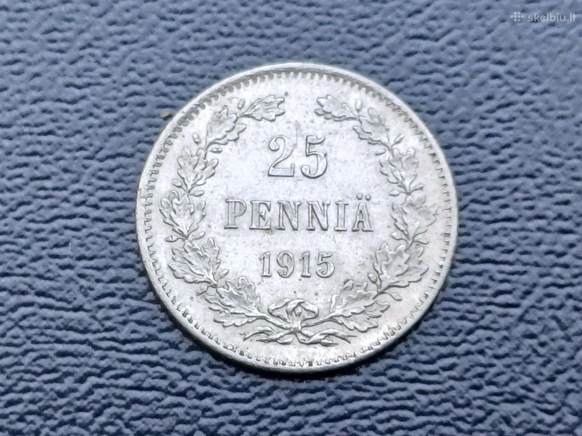 25 pennia 1915m. Suomija sidabras