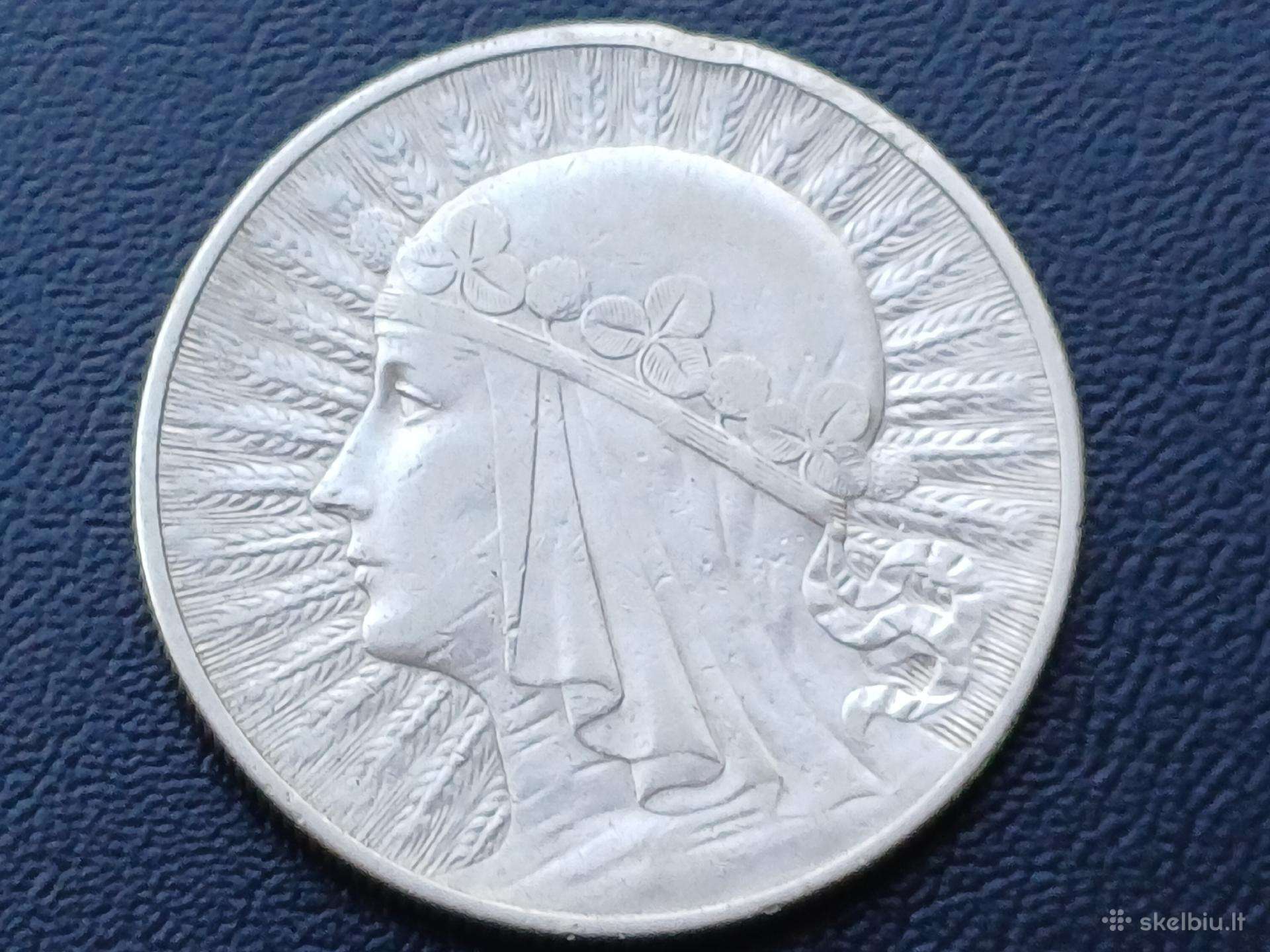 10 zlotų 1932m. Lenkija sidabras