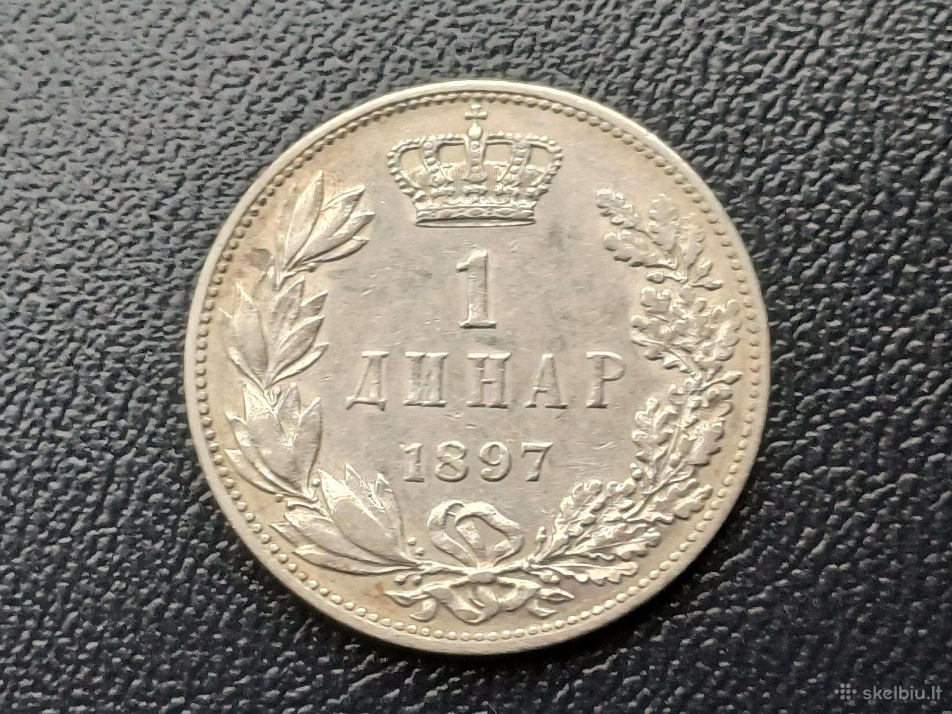 1 dinaras 1897m. Serbija sidabras