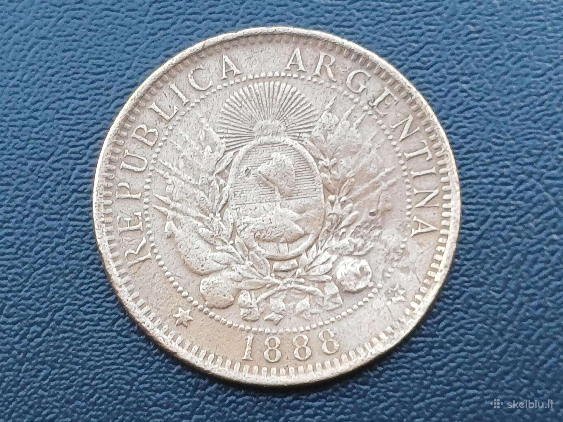 2 centavai 1888m. Argentina
