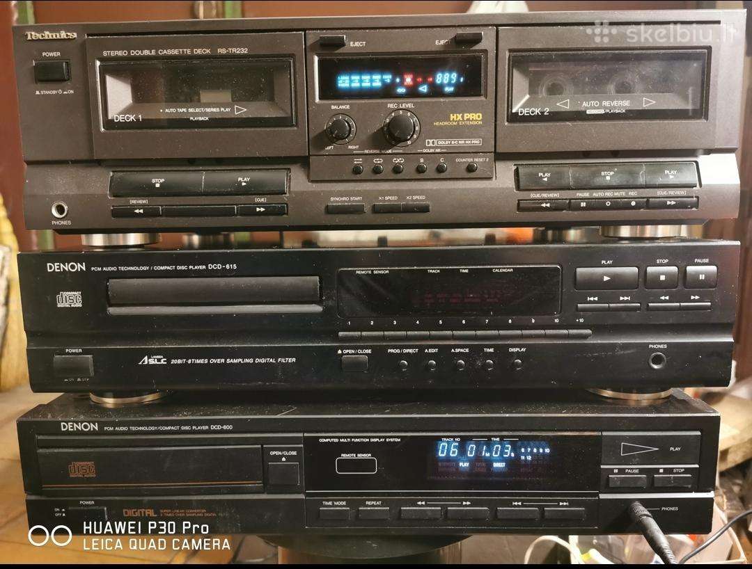 Technics RS Tr232 ir CD denon Dcd 615, 600