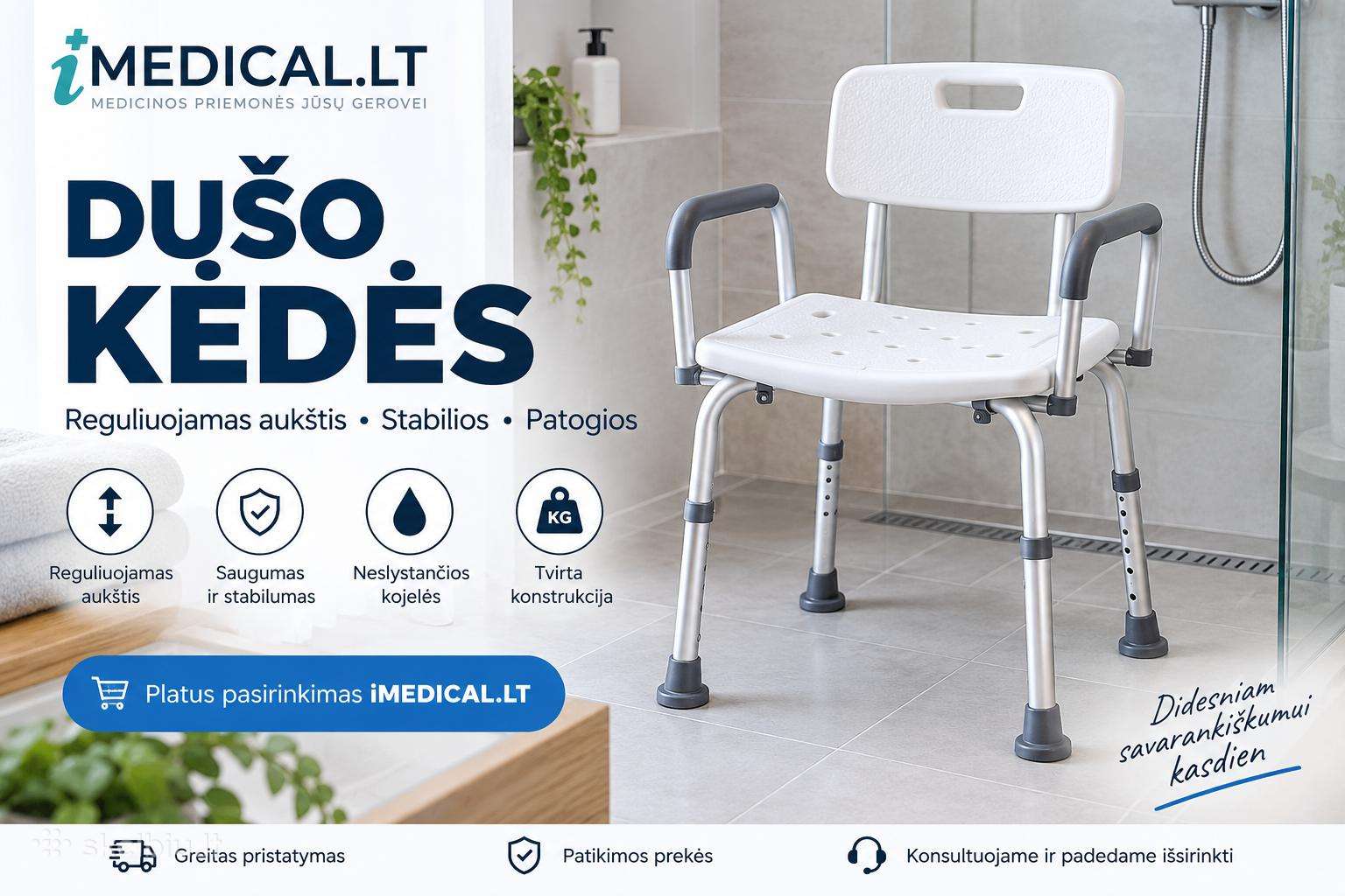 Dušo Kėdės Senjorams ir Neįgaliesiems imedical LT