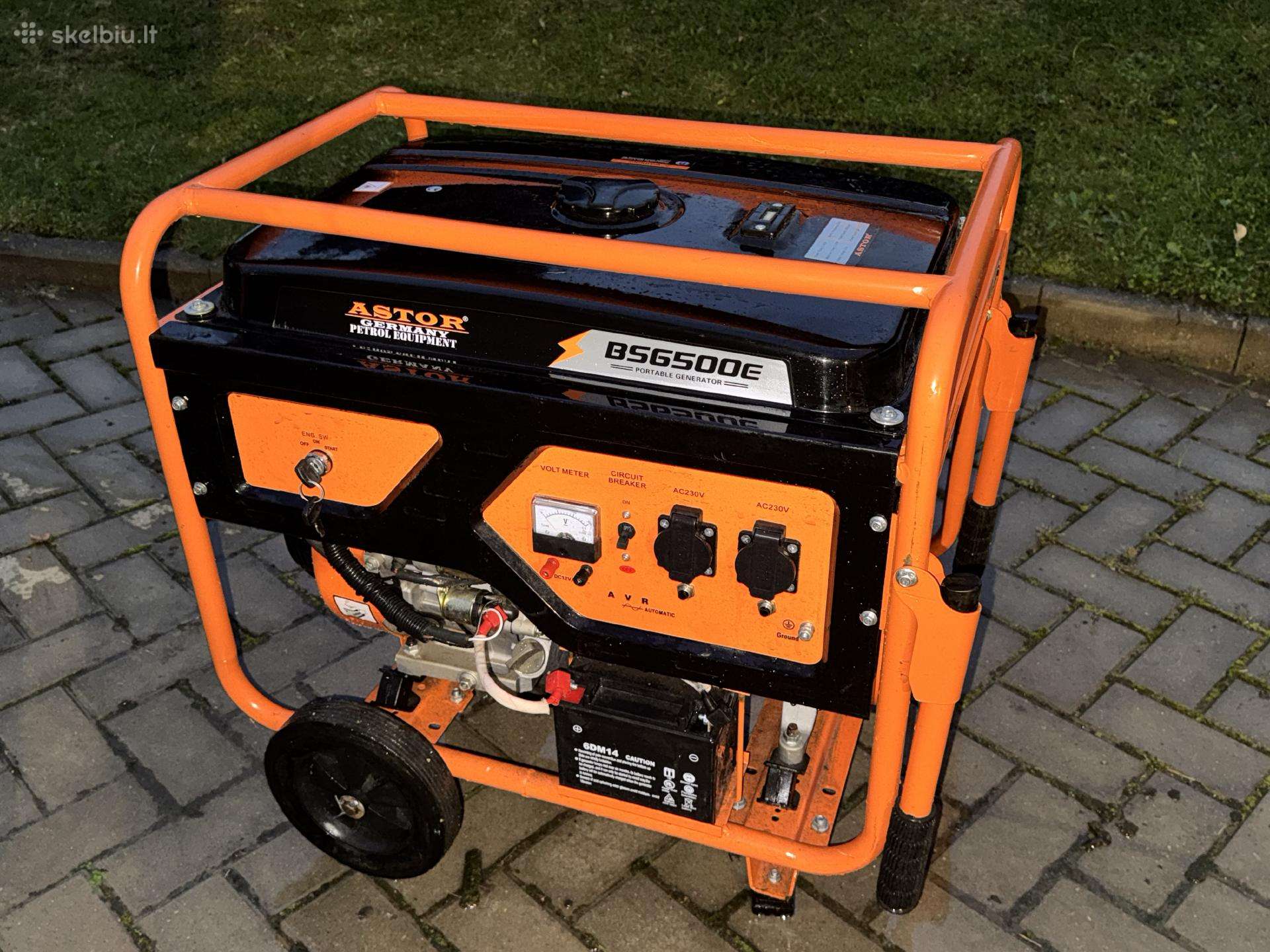Benzininis generatorius 5.5kw Astor Bs6500e