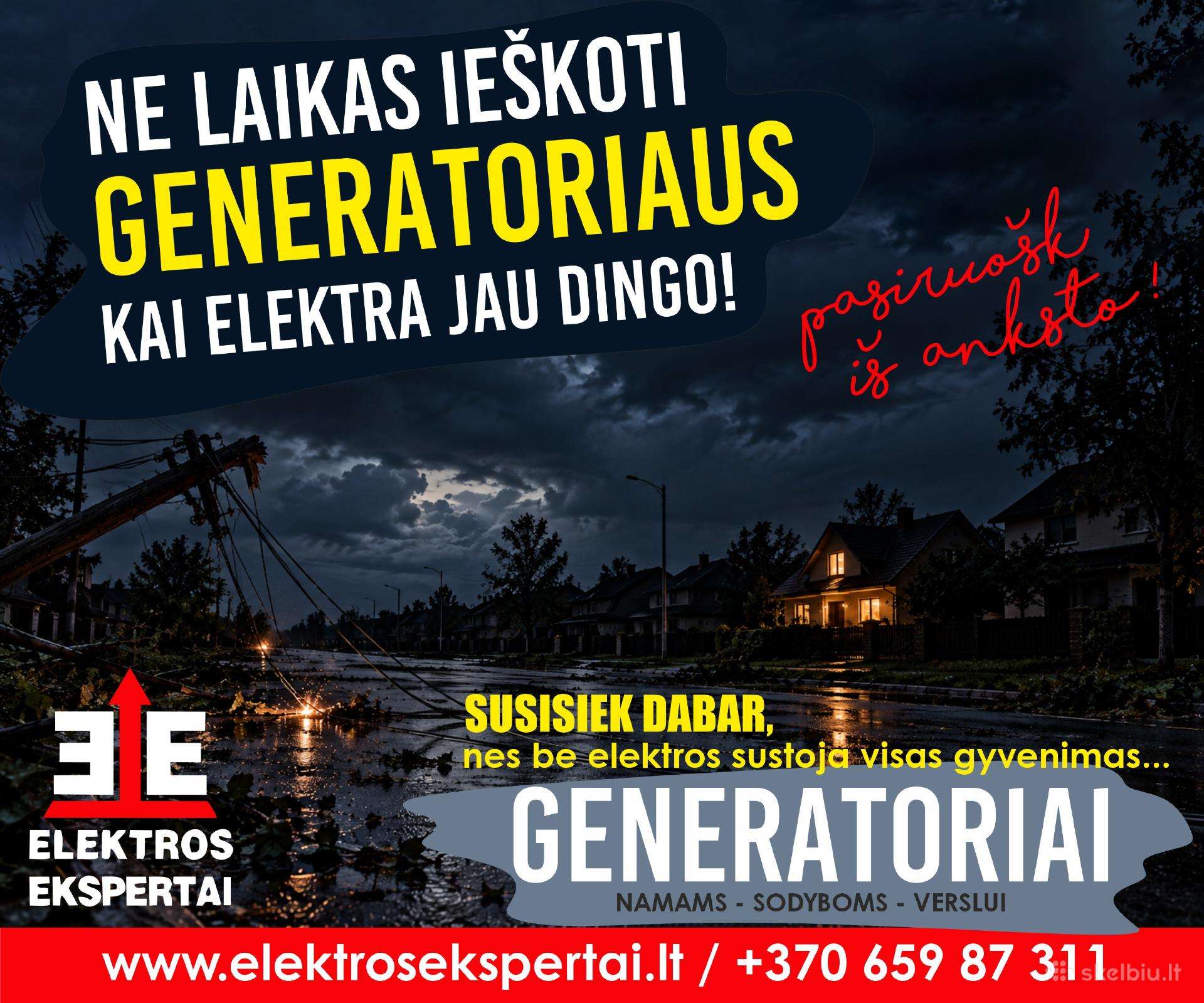 Elektros generatoriaus pajungimas