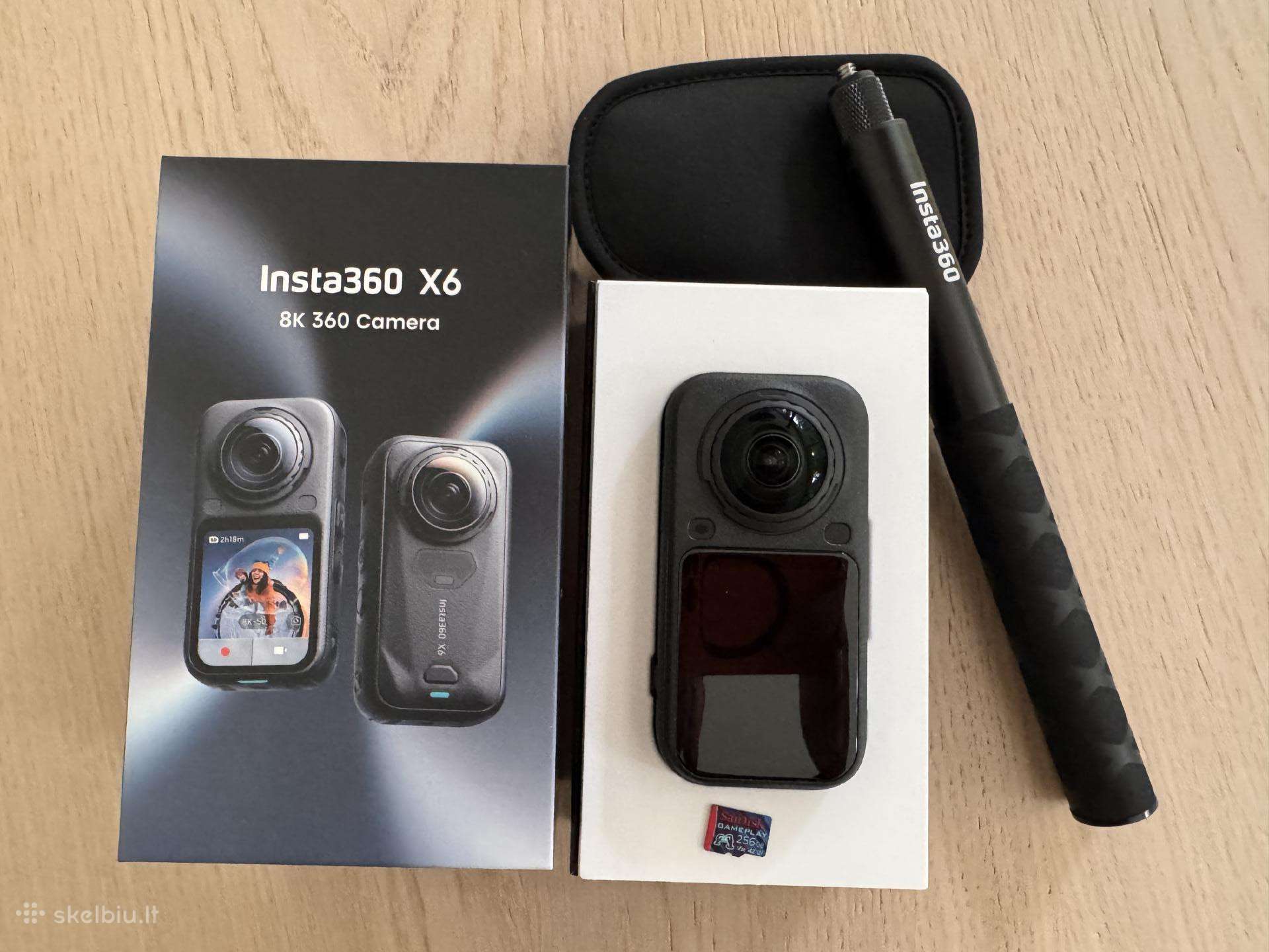 Insta360 x6 su Invisible Selfie Strick ir atmintie