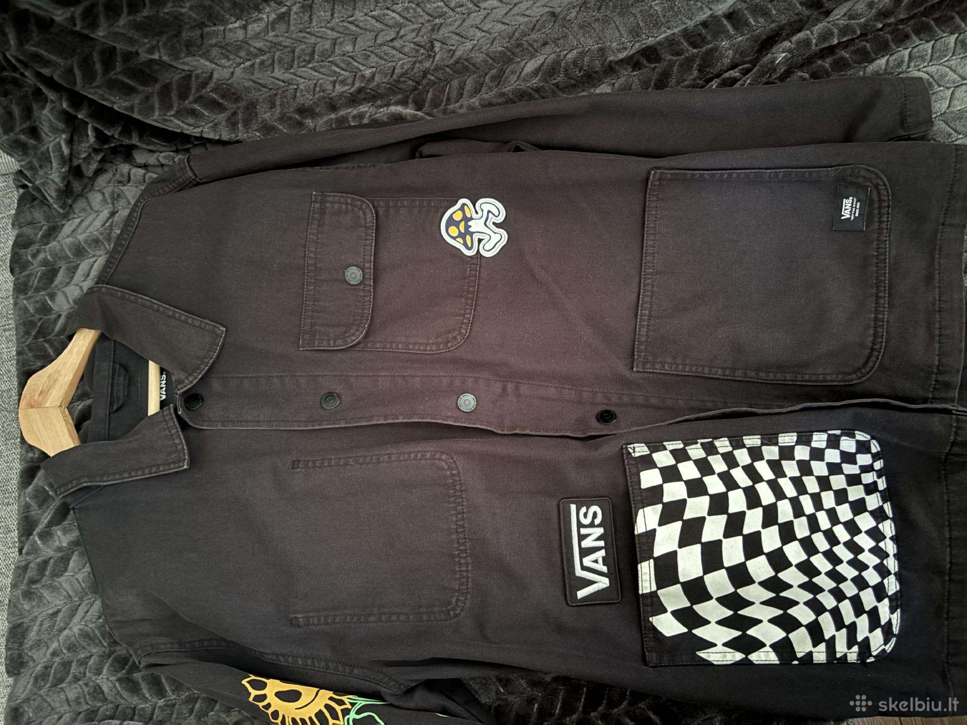 Džinsiniai „vans“ marškiniai.
