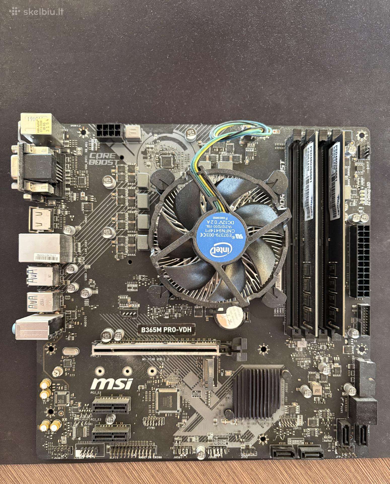 Intel i5-9400f + Msi B365m + 16gb Ddr4 -komplektas