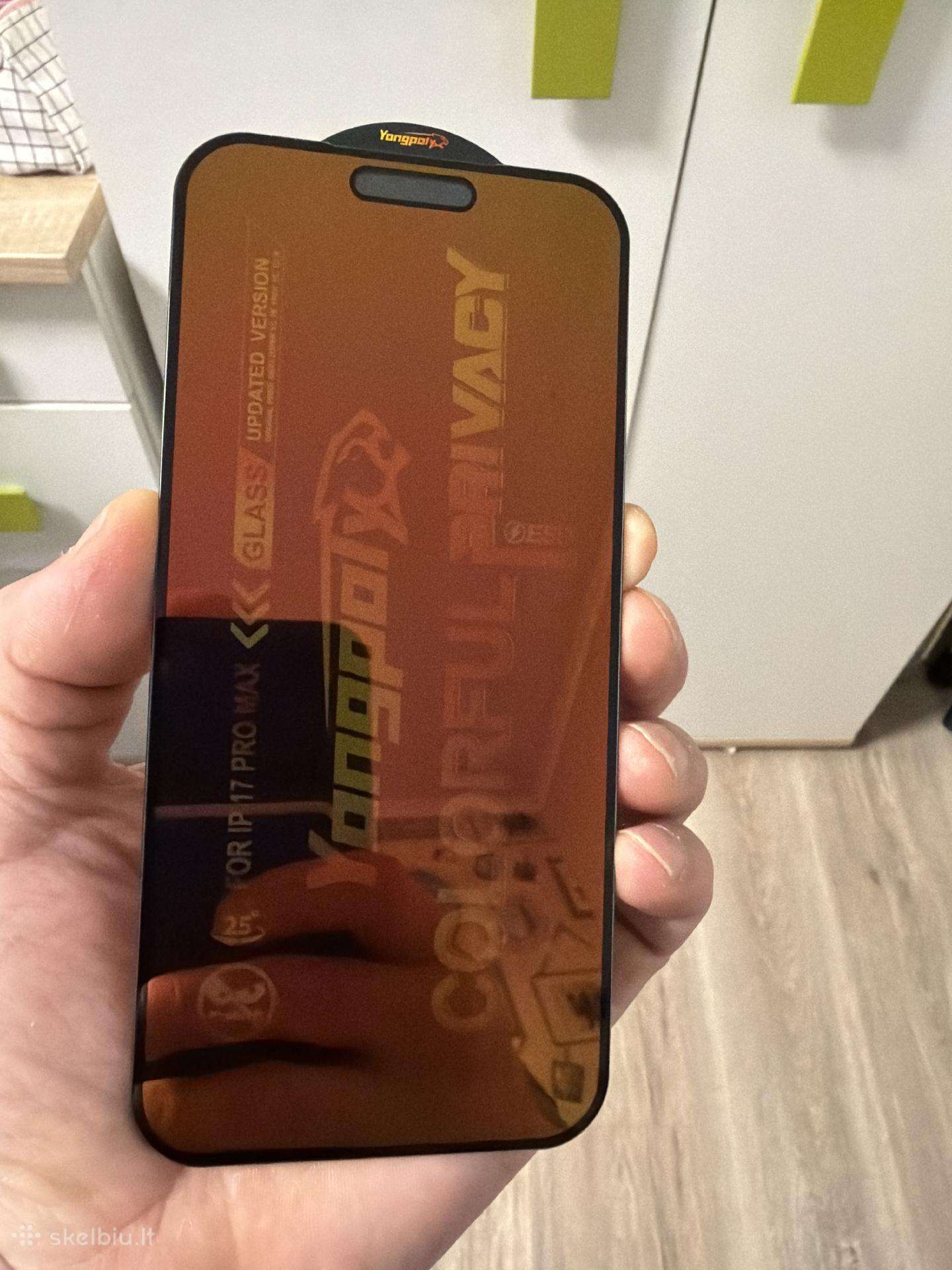 Privat stiklas iPhone 17 pro max