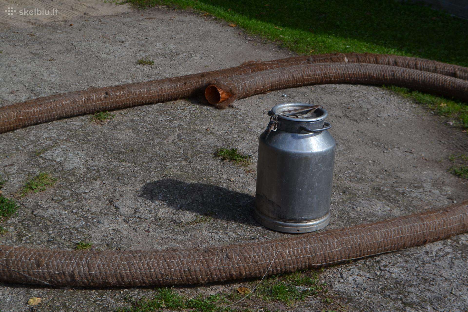 Drenazo vamzdziai 120 mm.aliuminis bidonas39 ltr.
