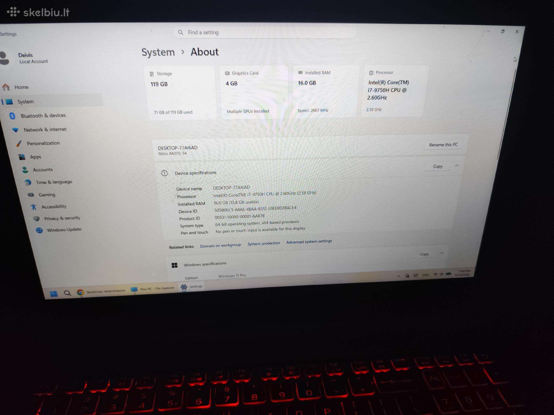 Gaming kompiuteris Acer Nitro 5