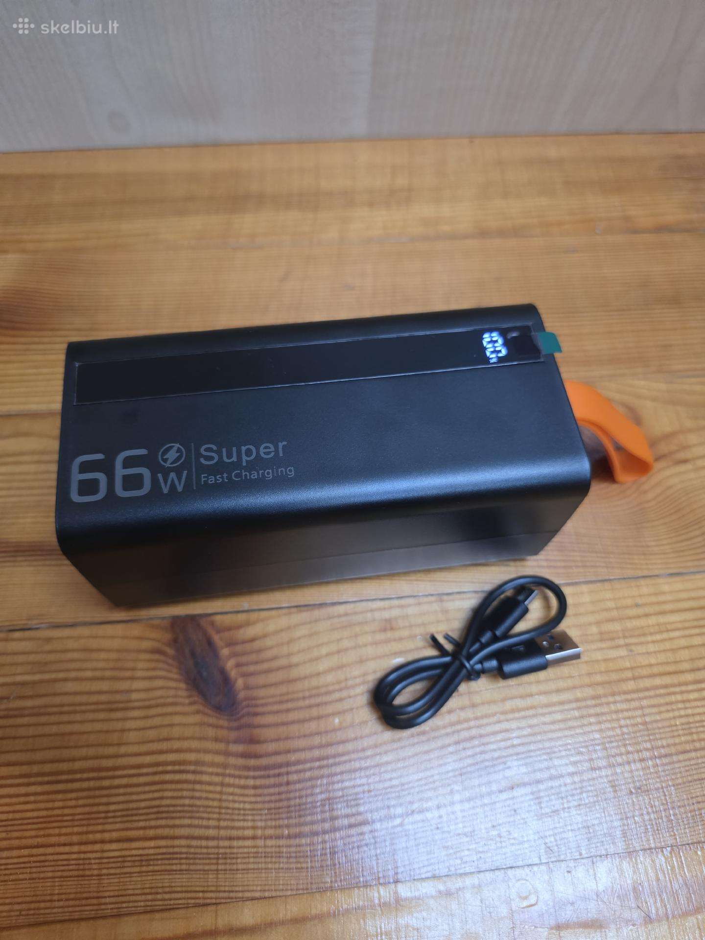 Powerbank 100 000 mah 66 w, naujas