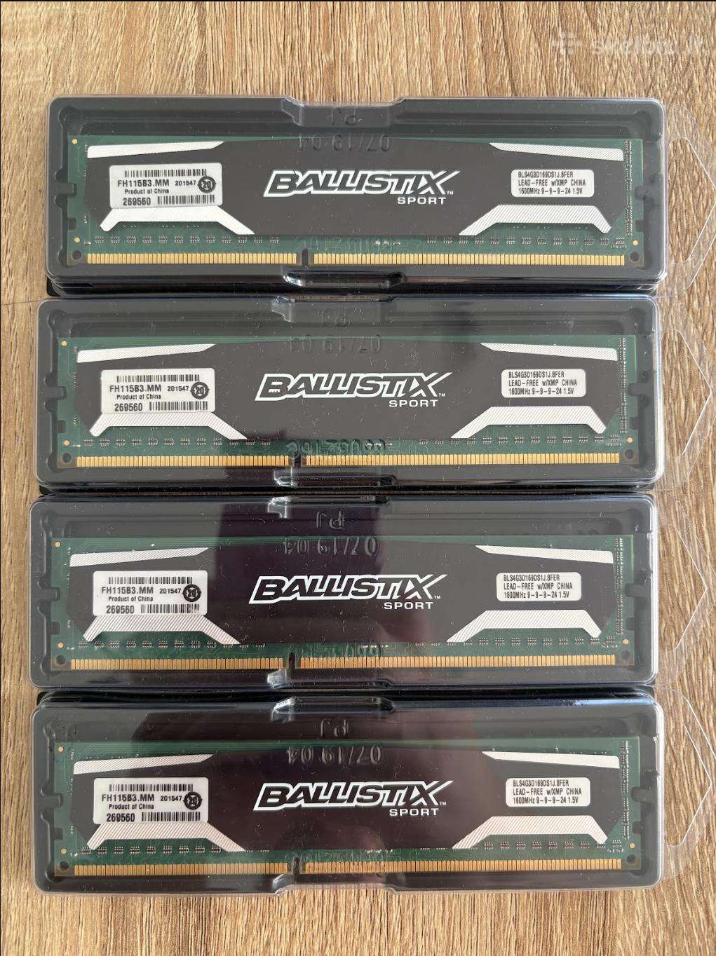 16gb Ddr3 4x4gb Crucial Ballistix Sport1600mhz Cl9