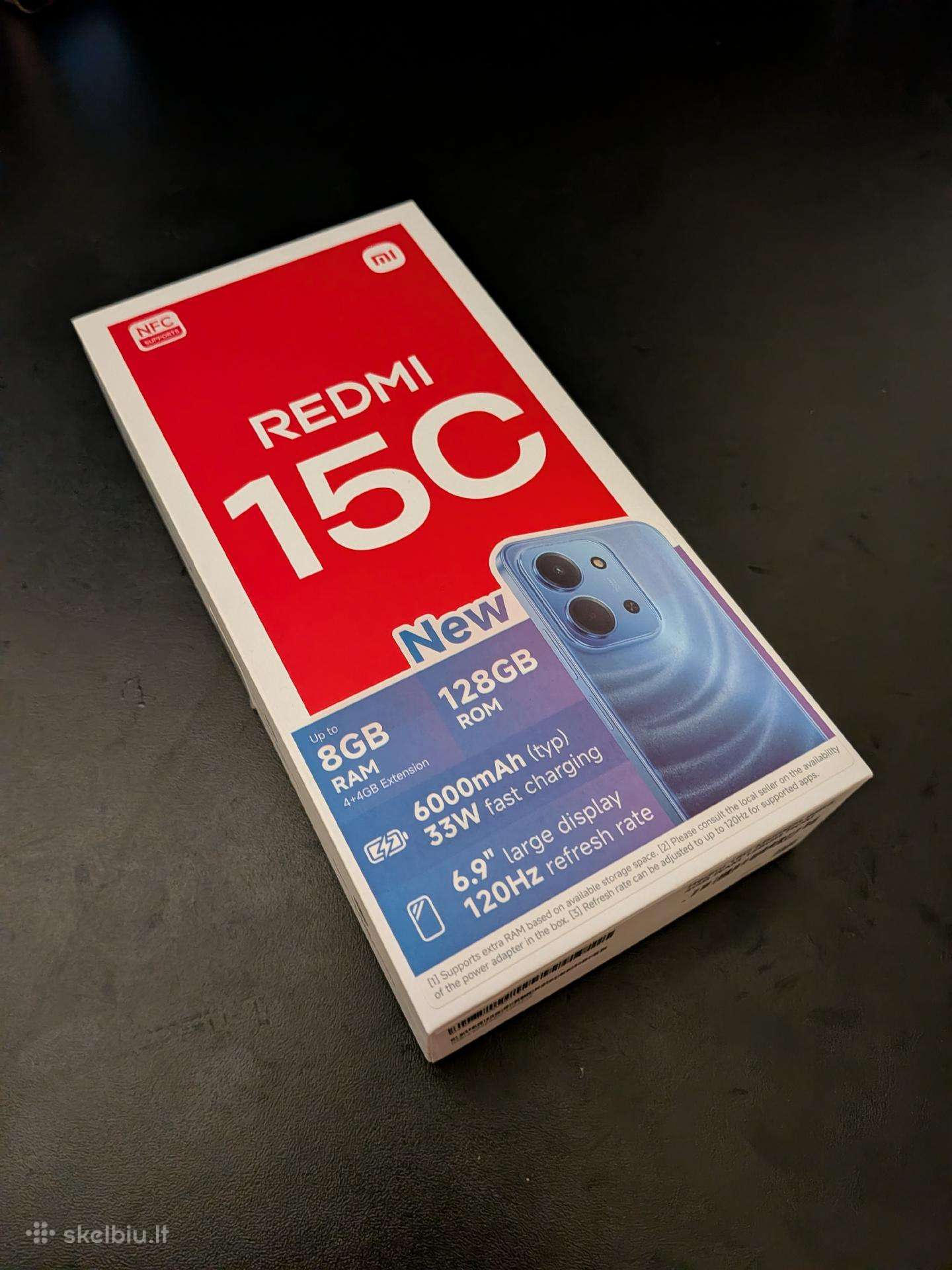 Naujas! Xiaomi Redmi 15c 128gb (Nfc, 6000mah)