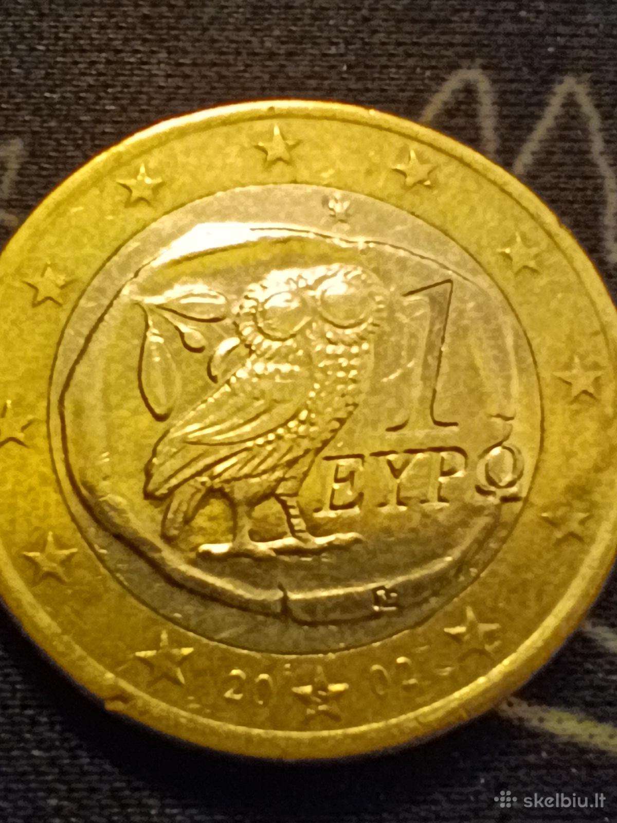 Graikijos 1 € moneta, 2002 m.