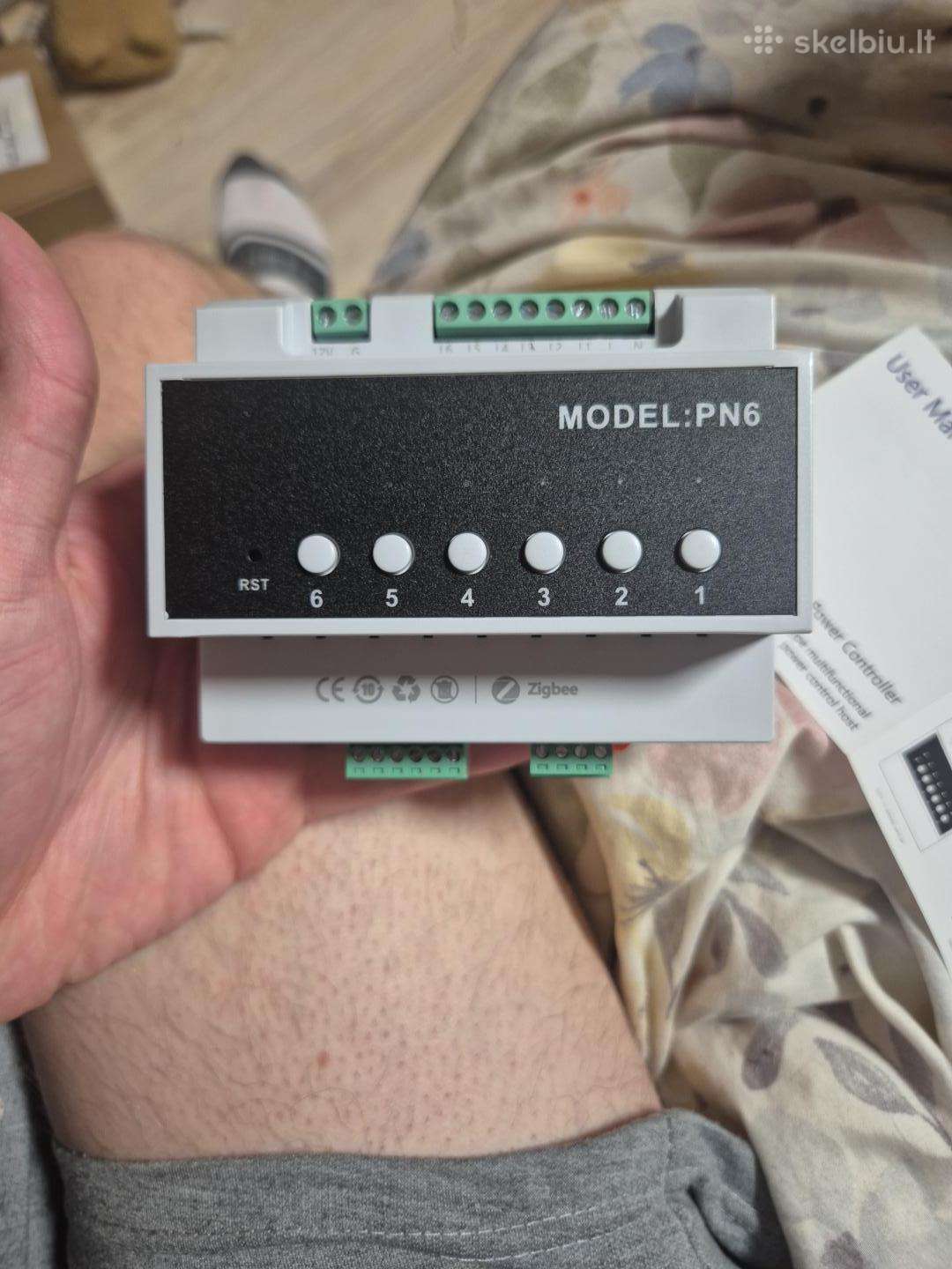 Zigbee 6 kanalų išmanus relės valdiklis 16a
