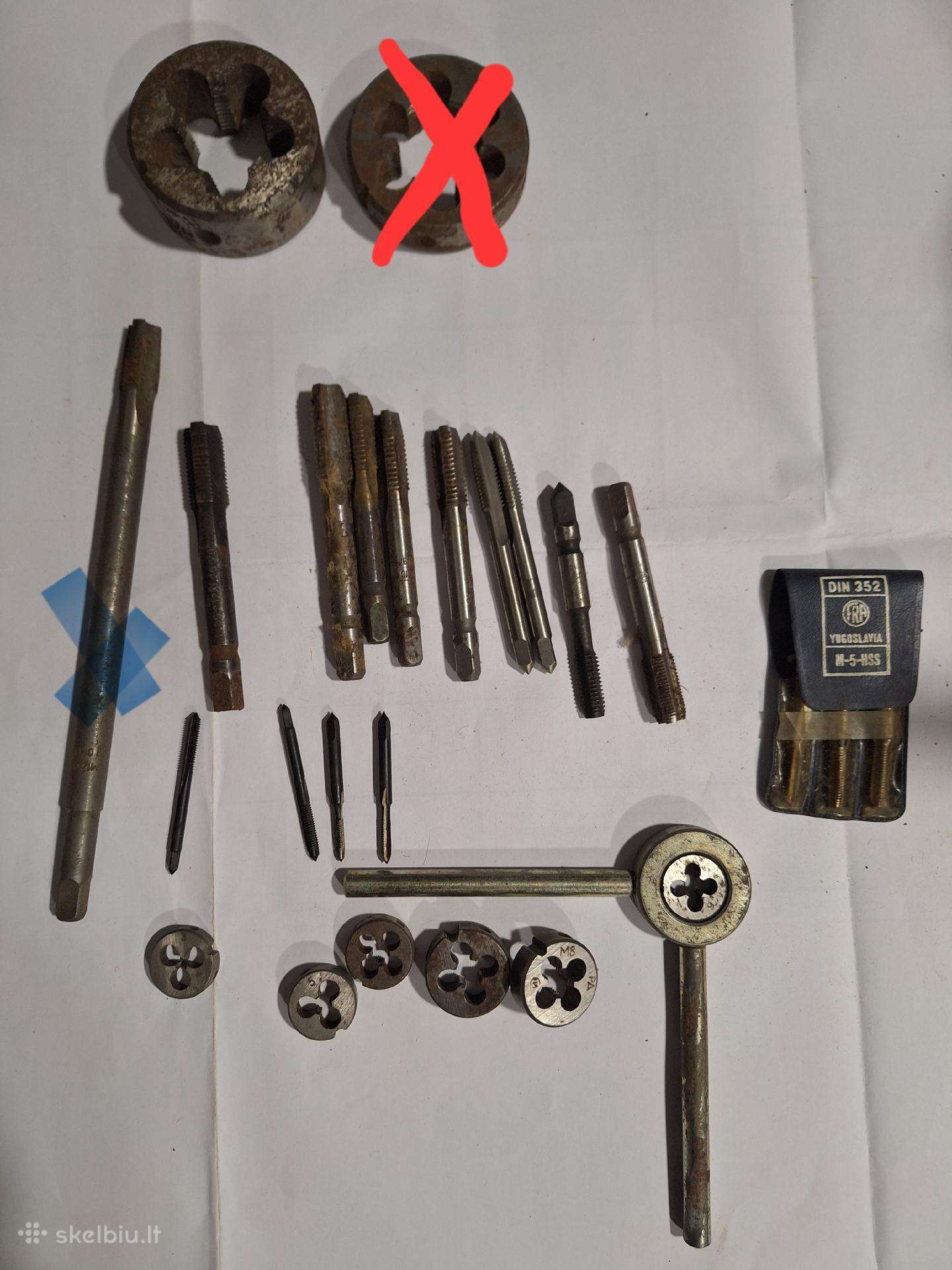 Parduodami sriegikliai ir sriegpjovės