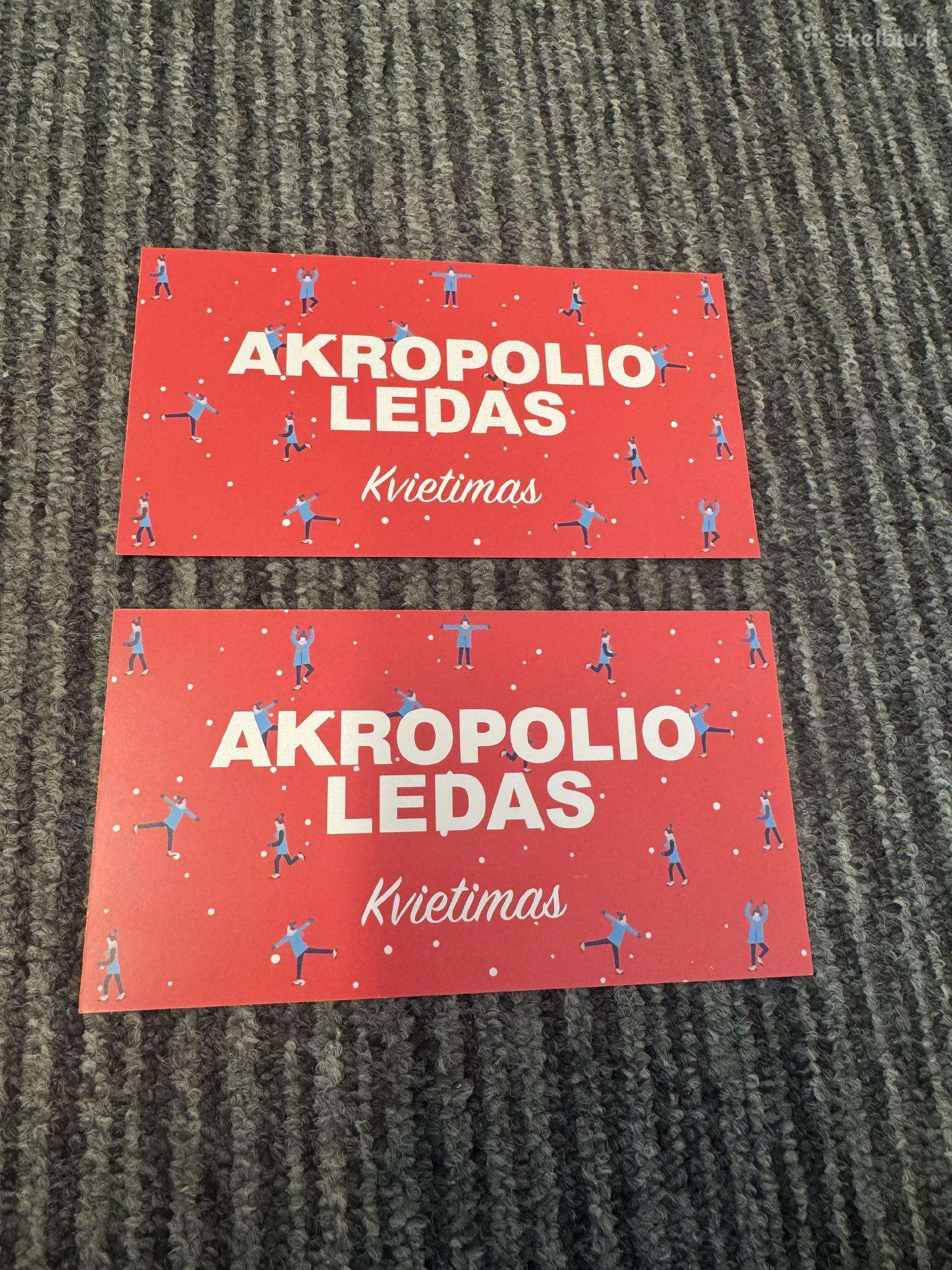 Kvietimai į Vilniaus Akropolio ledą (2vnt už 10€)