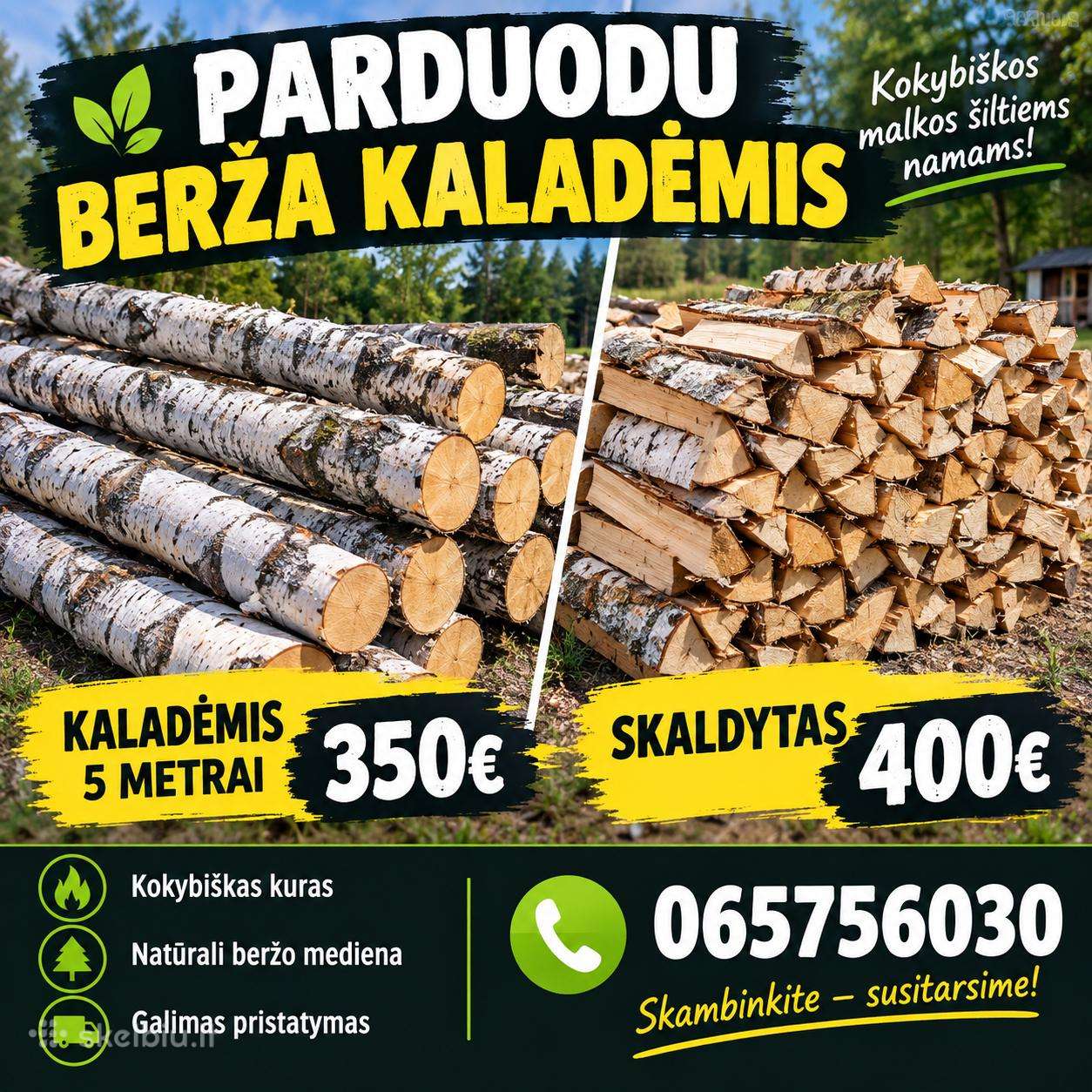 Parduodamos malkos