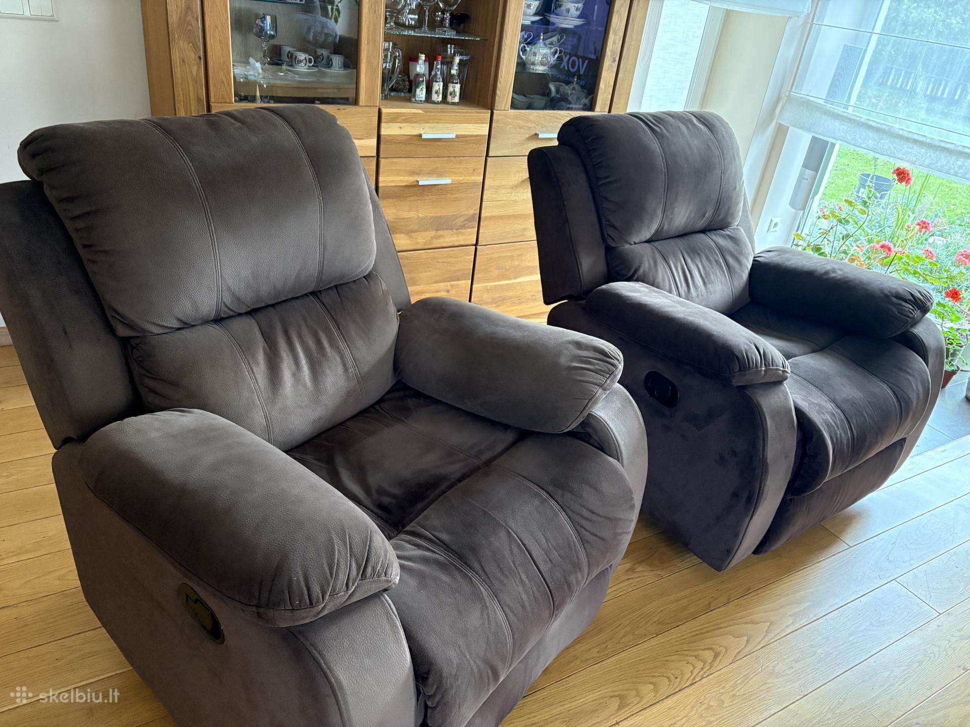 Sofa lova ir foteliai su reglaineriais
